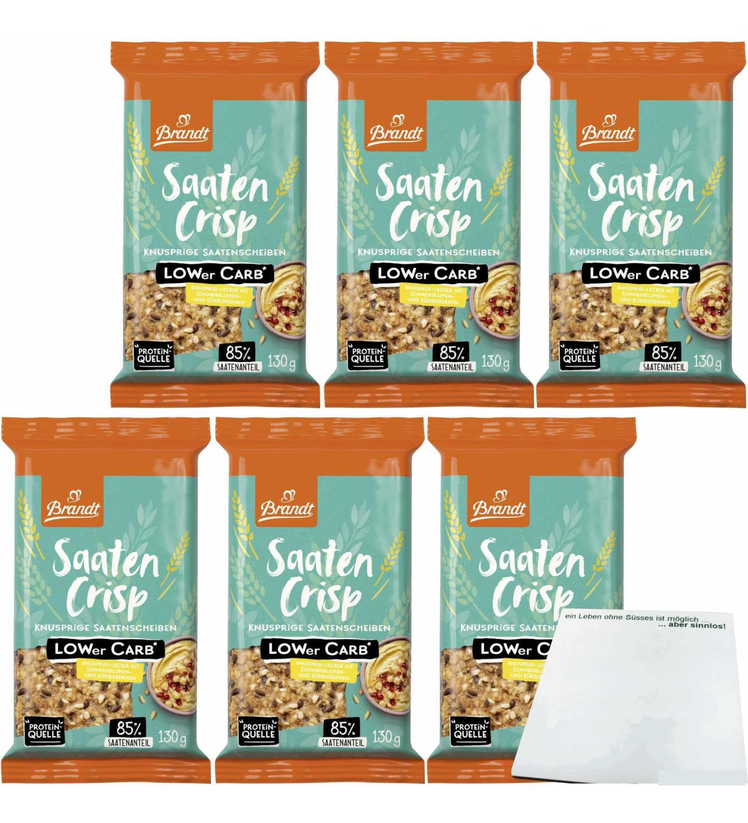 usy Brandt Set of 6 packs of carbohydrate crispy seed discs (6 x 130 g) + usy block - Buy Online on GoSupps.com