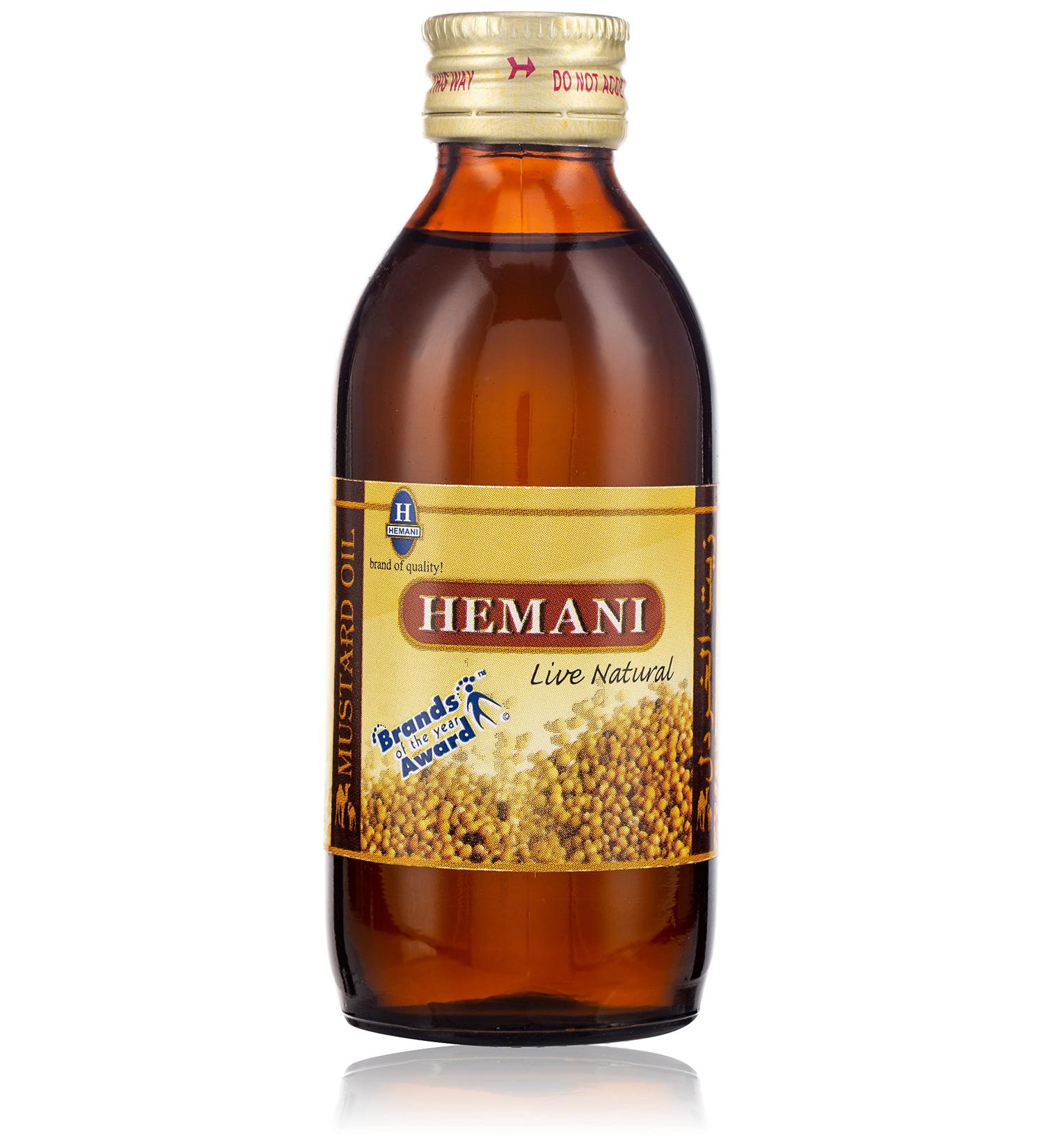 HEMANI Mustard Oil 125mL - 100% Pure & Natural | Premium Quality Cooking Oil for Health & Wellness - International Shipping Available - Buy Online on GoSupps.com
