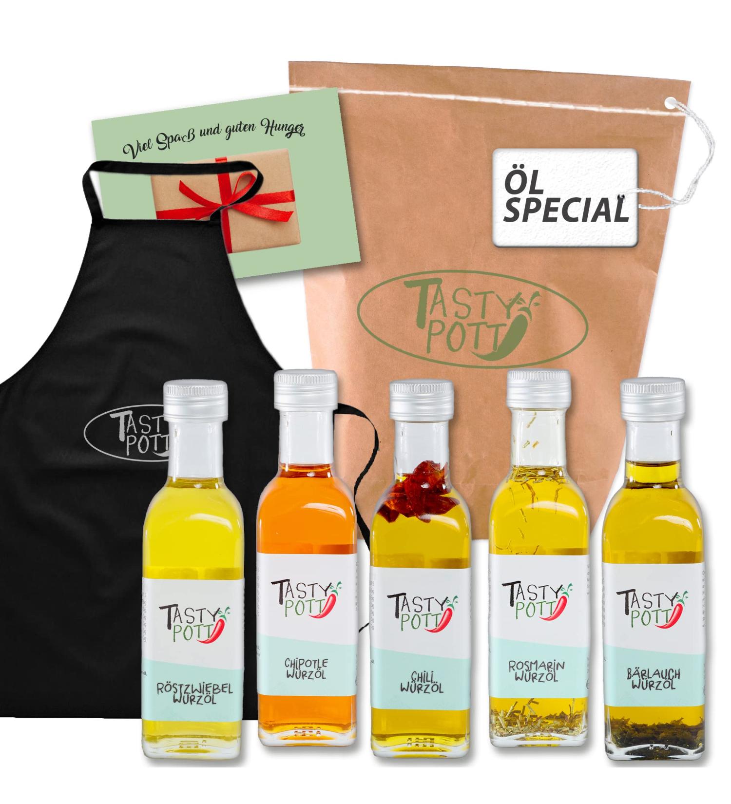 Tasty Pott Special Oil I Roasted Onion Seasoning Oil + Wild Garlic Seasoning Oil + Chilli Seasoning Oil + Rosemary Seasoning Oil + Seasoning Oil - Buy Online on GoSupps.com