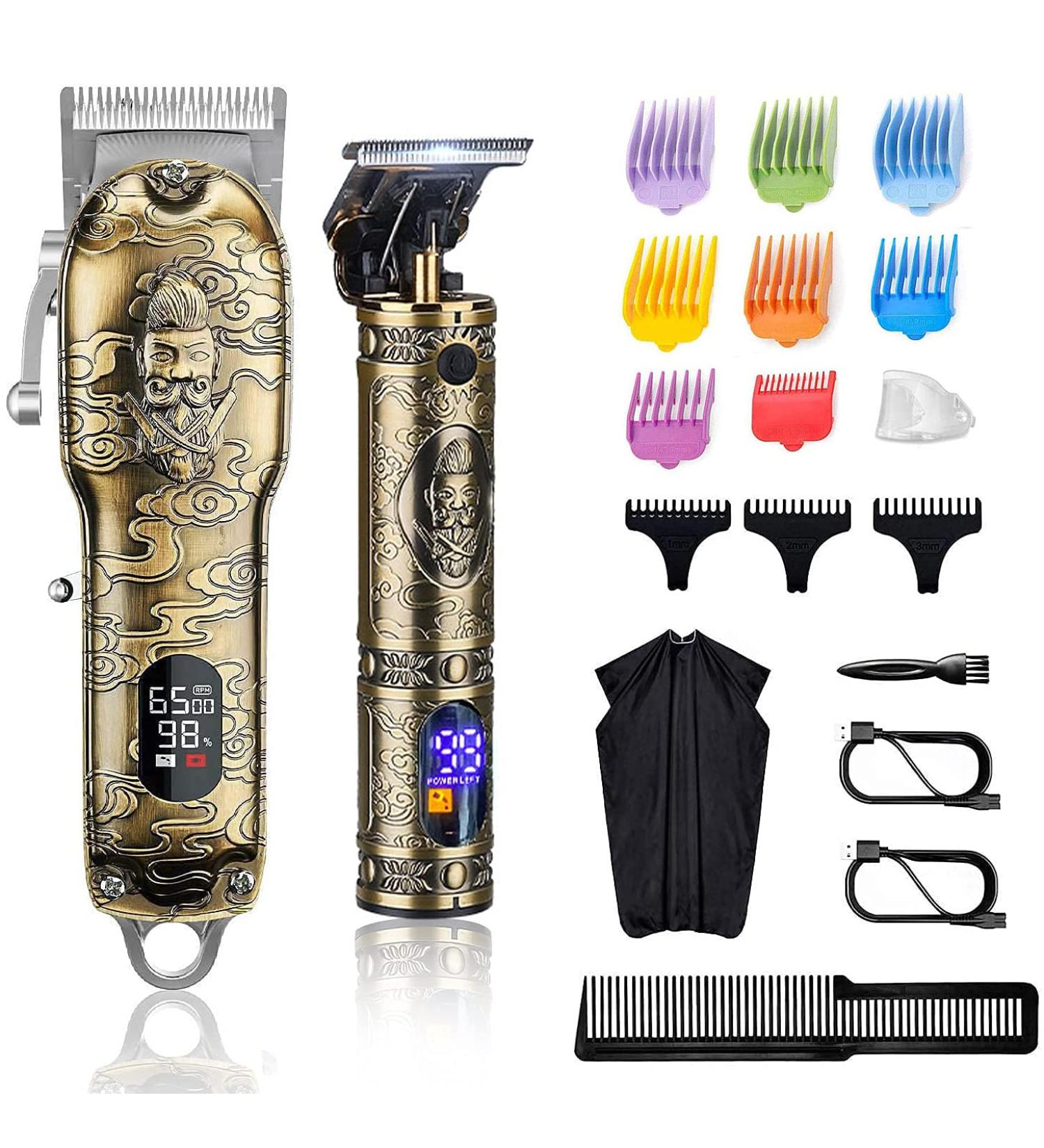 Suttik Men's Hair Clippers Set - Cordless Professional Trimmers with T-Blade & LED Display - Perfect Grooming Gift - Buy Online on GoSupps.com