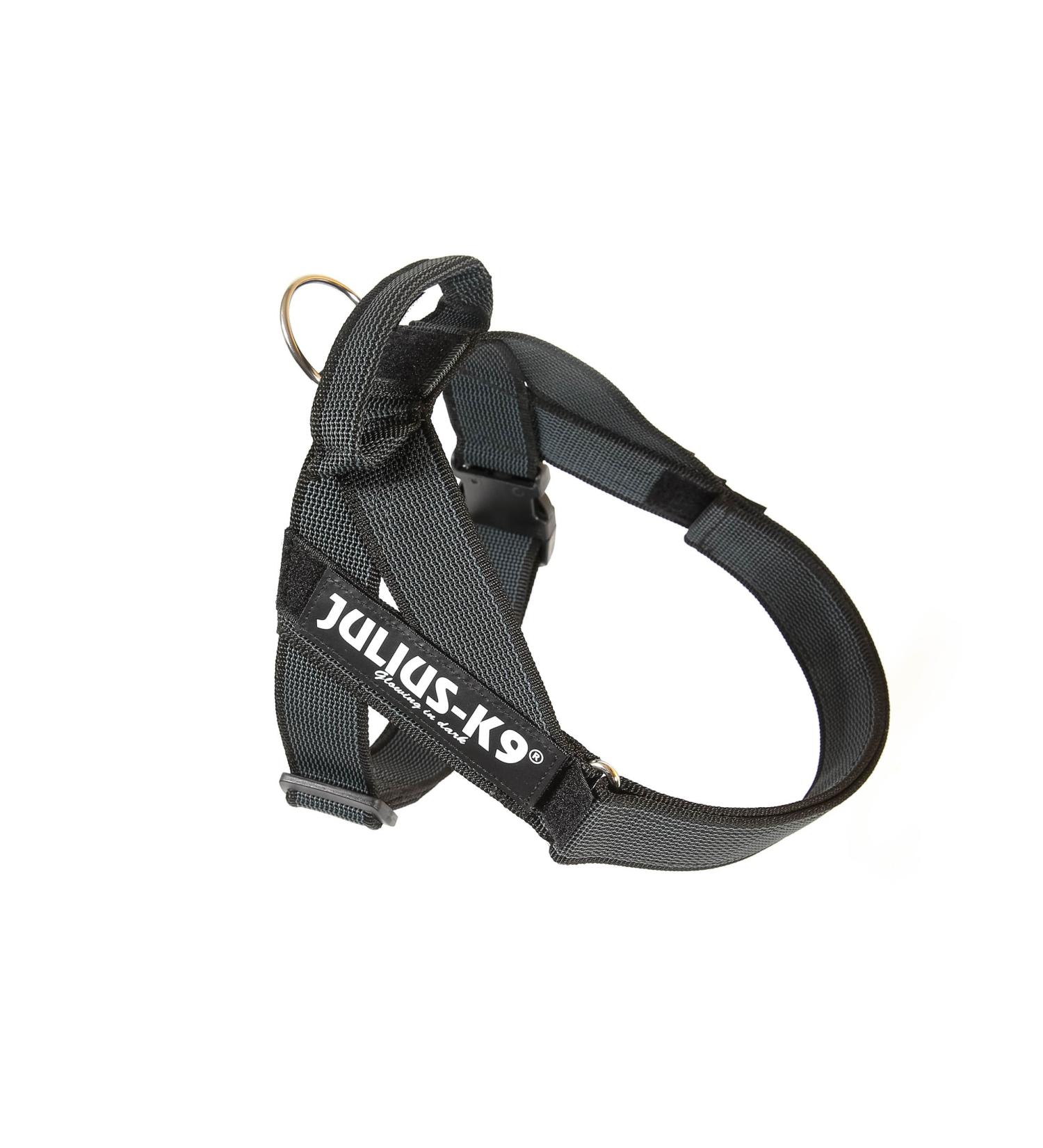 Julius-K9 Belt Harness M/0 Black-Grey | Durable Comfortable Dog Harness for All Breeds | International Shipping Available - Buy Online on GoSupps.com