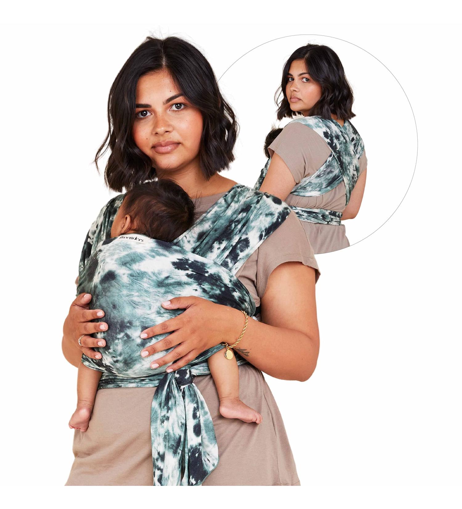 Freerider Co. Stretchy Baby Wrap Carrier | Premium Tencel Fabric | Certified Hip Healthy | Newborn to 30lbs | Ergonomic Design | Verte Color - Buy Online on GoSupps.com