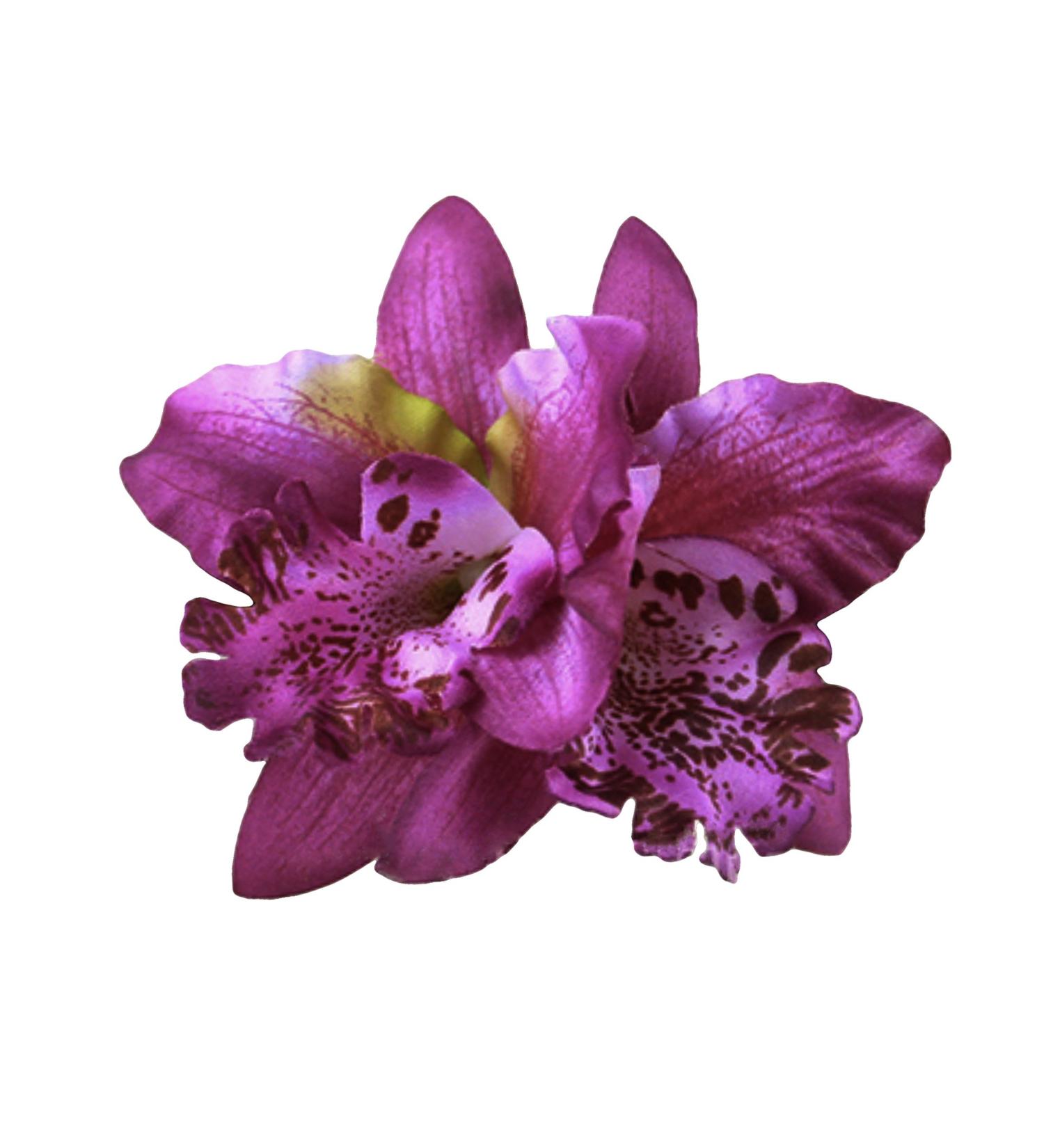 Diawell Purple Orchid Hair Clip - Blossom Corsage Flower Hair Accessory | International Shipping - Buy Online on GoSupps.com