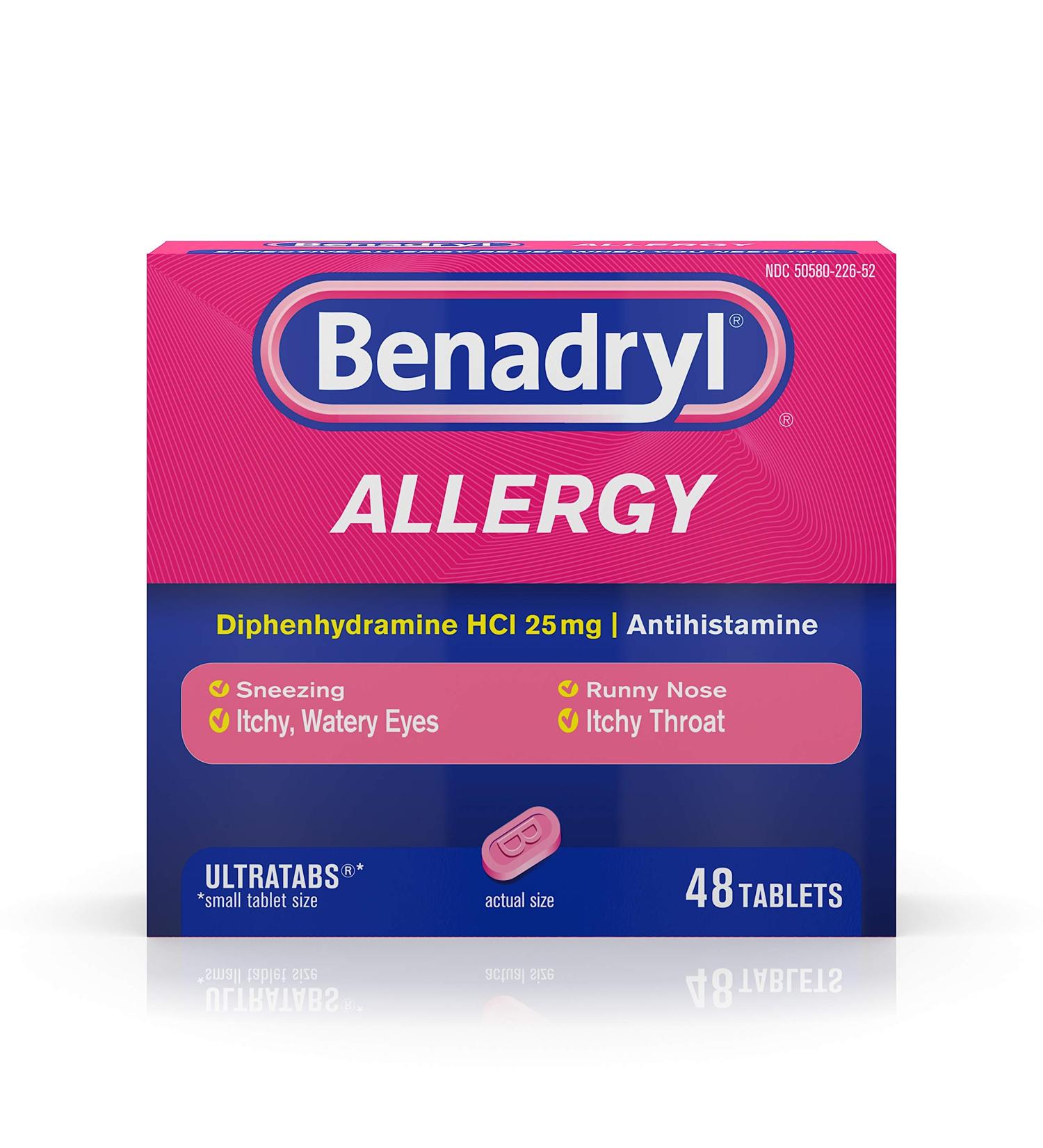 Benadryl Allergy Ultratab Tablets - 48ct - Fast Relief - 48 ea - Buy Online on GoSupps.com