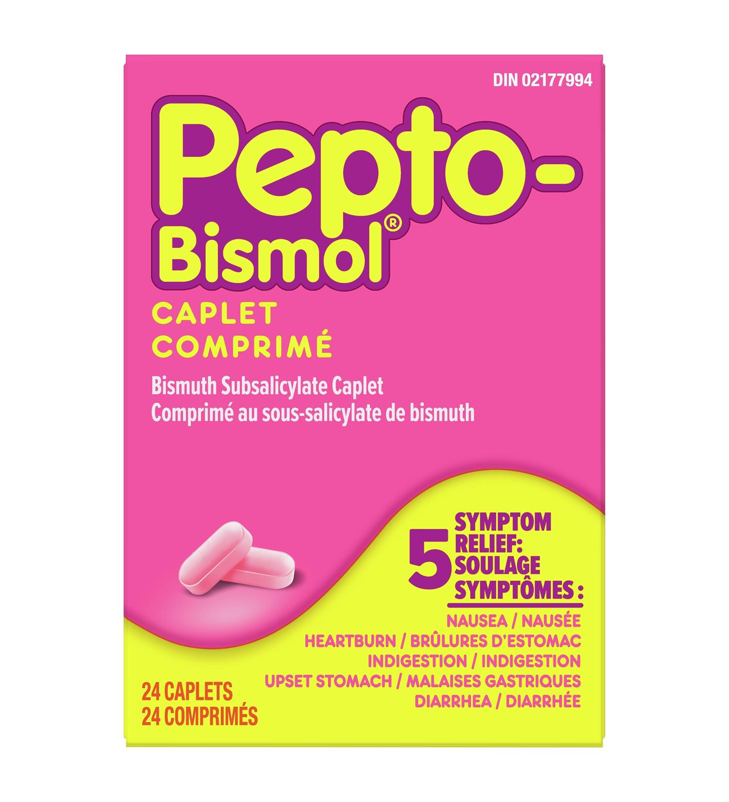 Pepto Bismol Caplets Upset Stomach Relief Diarrhea Relief Heartburn Nausea Indigestion Upset Stomach 24 Count Caplet Unflavored 24 Count (Pack of 1) - Buy Online on GoSupps.com