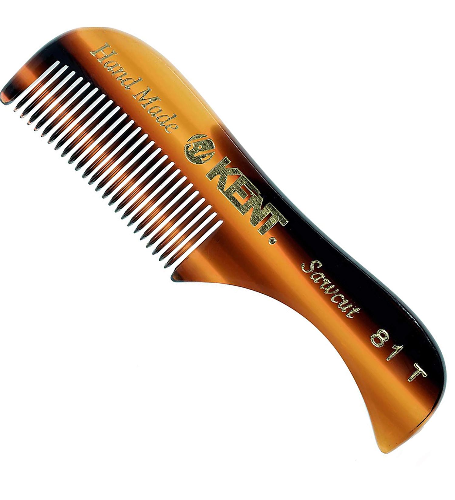 KENT 81T Freddie Handmade Beard Mustache Comb - Extra Small | Pocket Size Fine Toothed Comb for Facial Hair Grooming - Tortoiseshell - Buy Online on GoSupps.com
