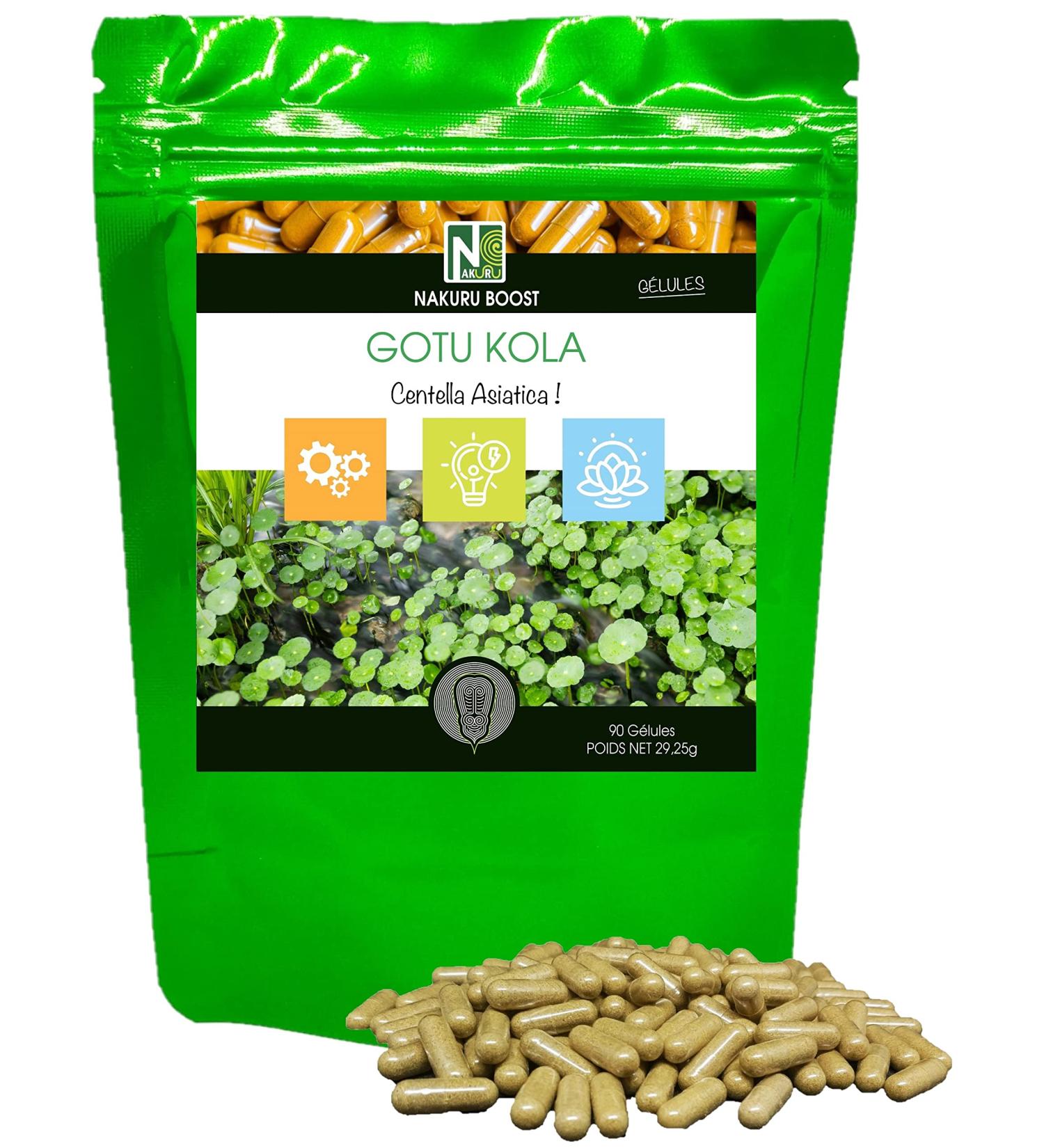  NAKURU NAKURU | Gotu Kola | 90 Capsules of 325mg | Boost Range | Made in France | "Centella Asiatica!" | (90 Capsules of 325mg / - Buy Online on GoSupps.com
