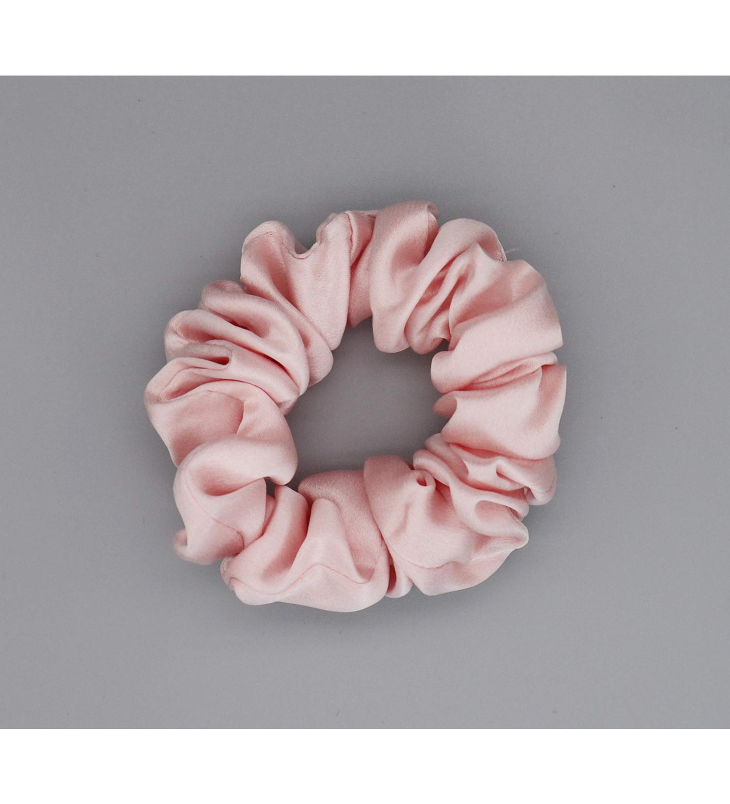100% Pure Silk Charmeuse Scrunchy - Hair Ties -Scrunchies For Hair - Silk Scrunchies For Women Soft Hair Care (Light Pink) - Buy Online on GoSupps.com