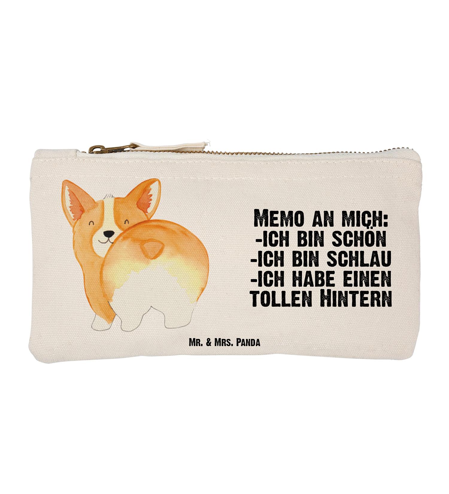 Mr. & Mrs. Panda Small Make-Up Bag - Corgi Design for Animal Lovers | Gift for Dog Lovers | Stylish Cosmetics Case - Buy Online on GoSupps.com