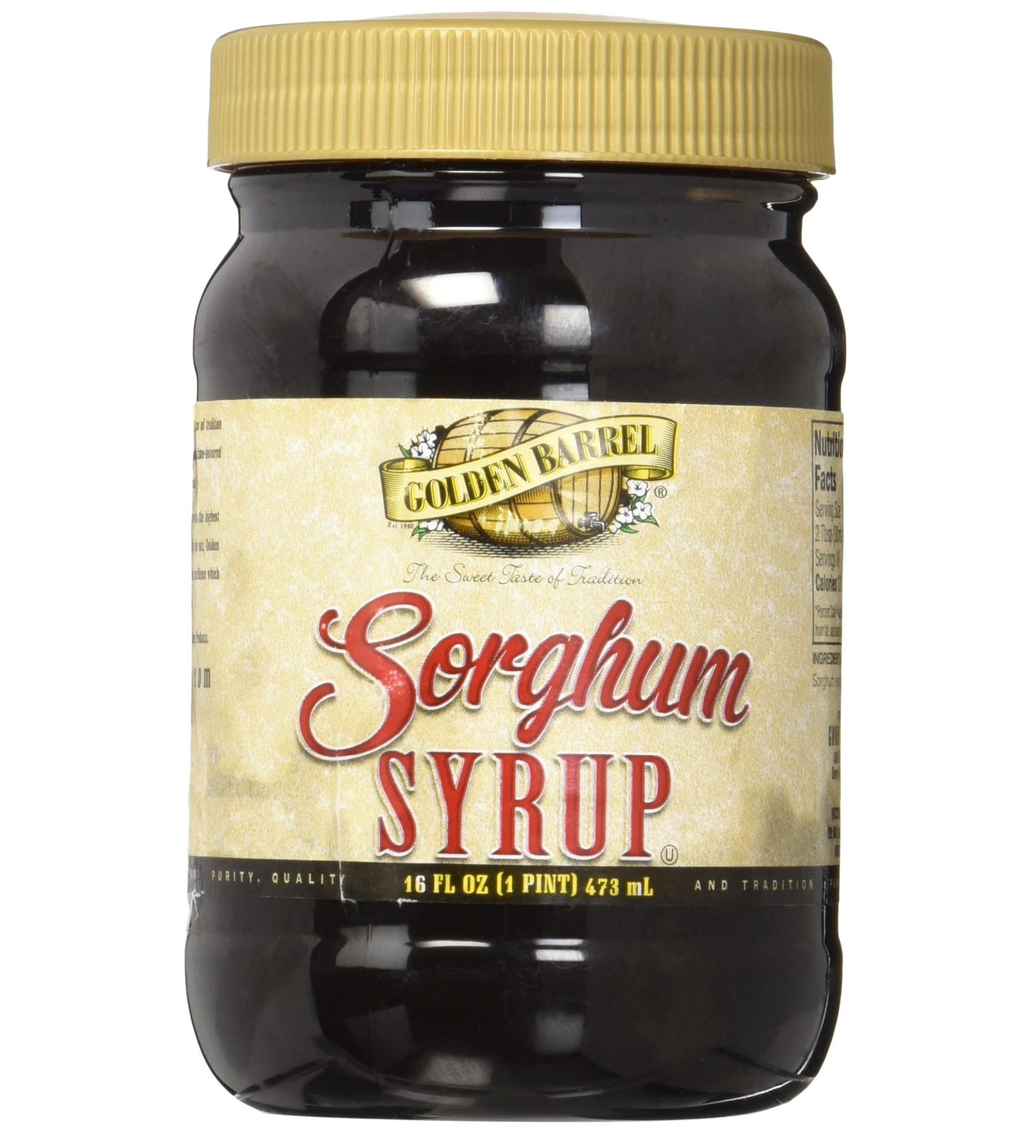 Golden Barrel Sorghum Syrup 16oz - Pure Sweetness in a Bottle - Buy Online on GoSupps.com