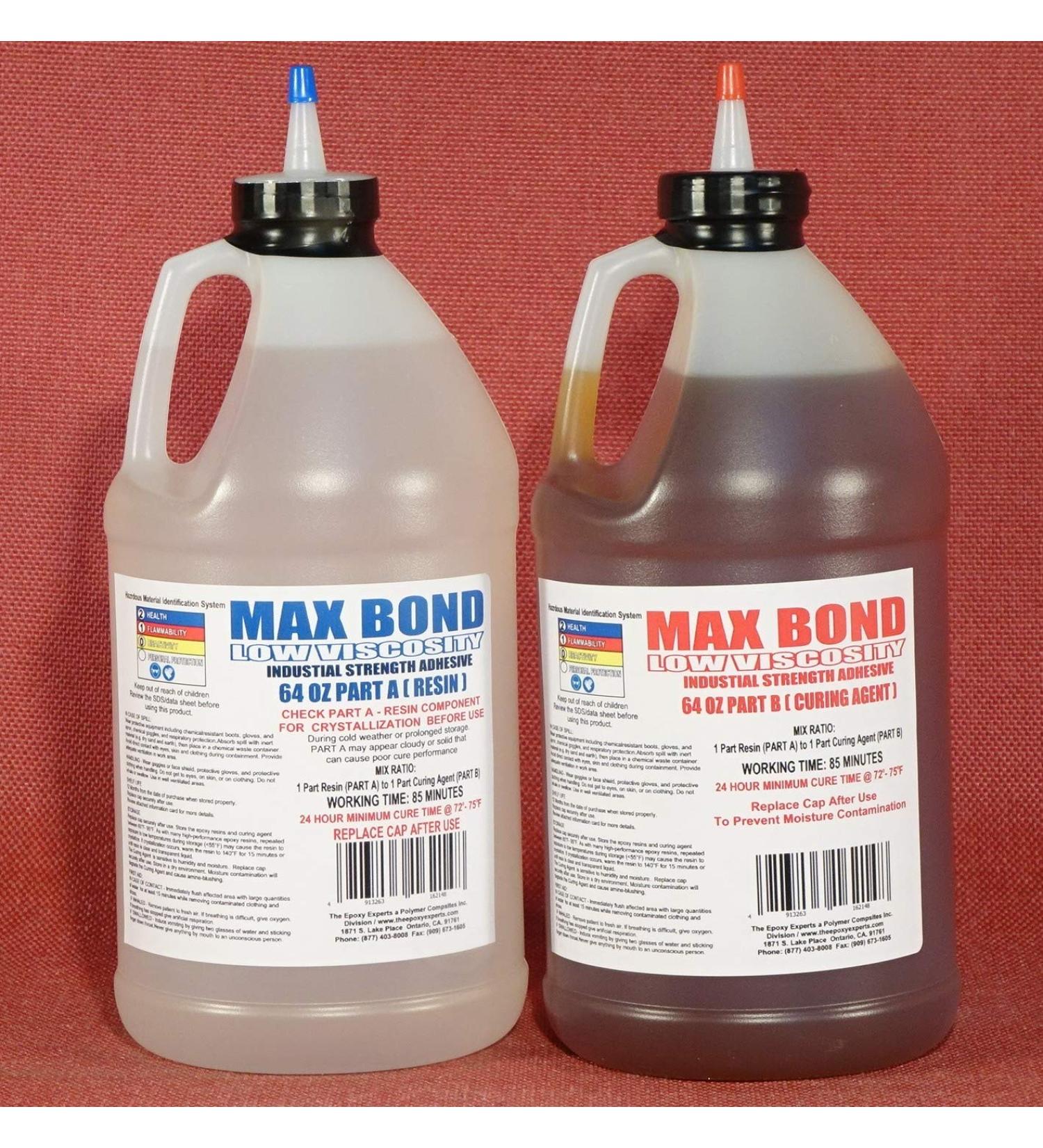 MAX Bond Low Viscosity Marine Grade Epoxy Resin - High Strength Formula for Boat Building & Repair - Impact Resistant & Waterproof - Buy Online on GoSupps.com