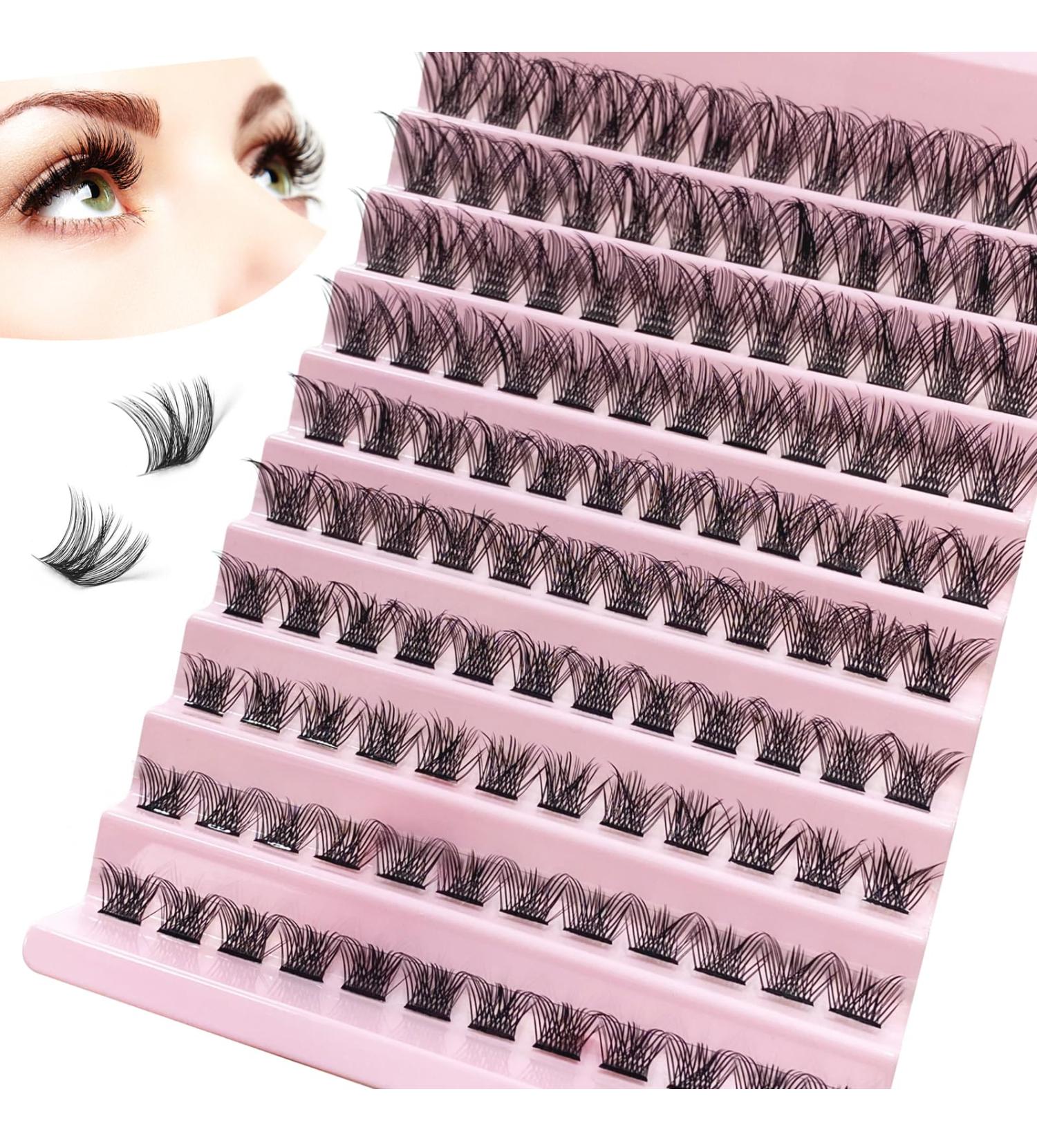 CNMTCCO 120Pcs DIY Lash Clusters | D Curl Fluffy Individual Wispy Lashes | Reusable Extensions for Natural Looking Eyelashes - Buy Online on GoSupps.com