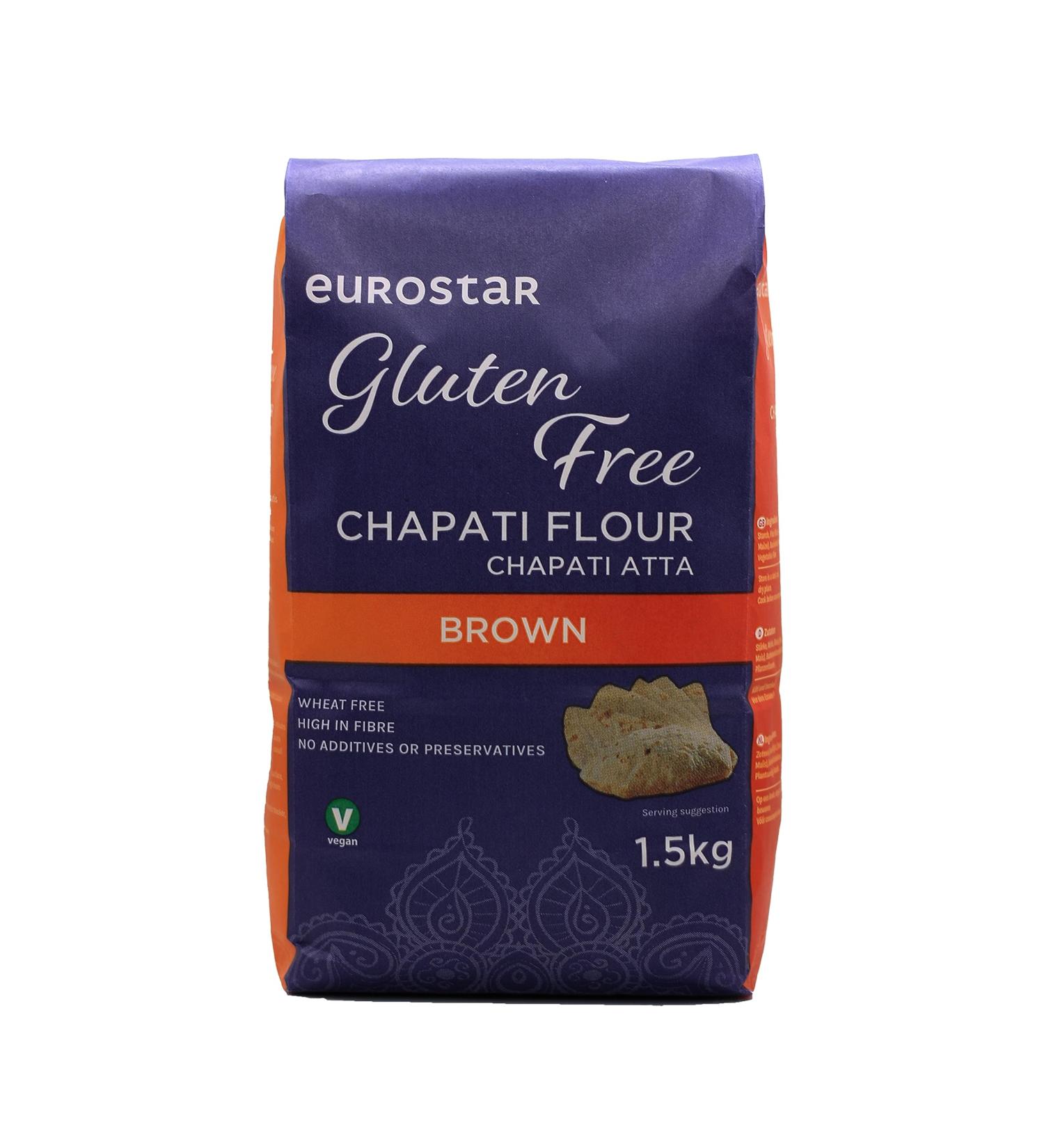 Eurostar Chapati Atta Gluten Free Flour 1.5kg - Brown, Pack of 1 - Buy Online on GoSupps.com