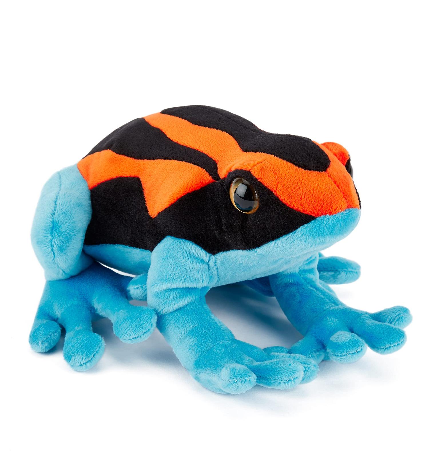 Zappi Co Plush Kids Stuffed Toy - Safari Animals Collection - 20cm - Orange/Blue Poison Dart Frog - Buy Online on GoSupps.com