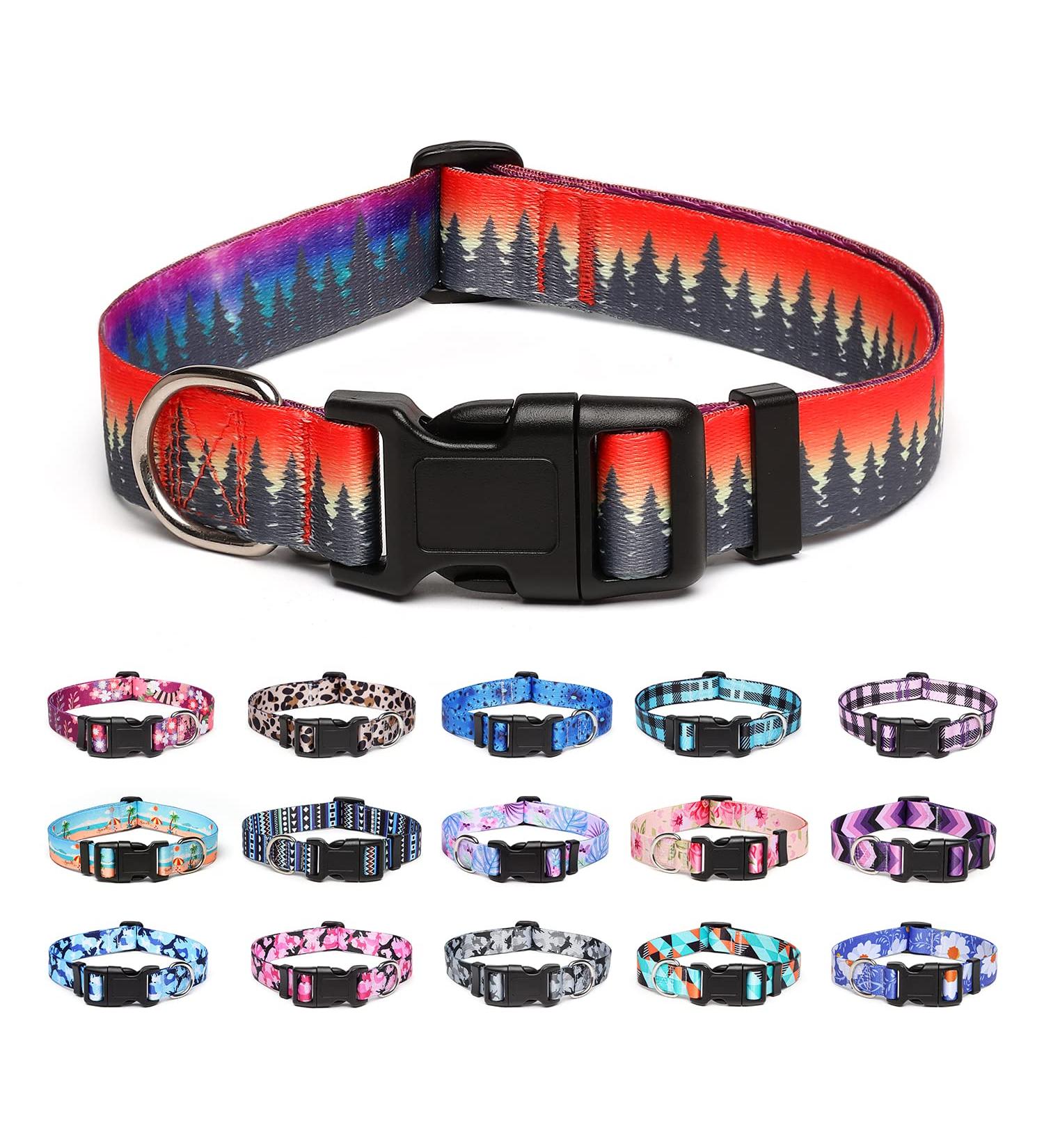 Suredoo Adjustable Dog Collar | Soft Nylon for Small & Medium Puppies | Comfort Fit (S Neck 25-40 cm 1.5 cm Width) - Forest Color - Buy Online on GoSupps.com