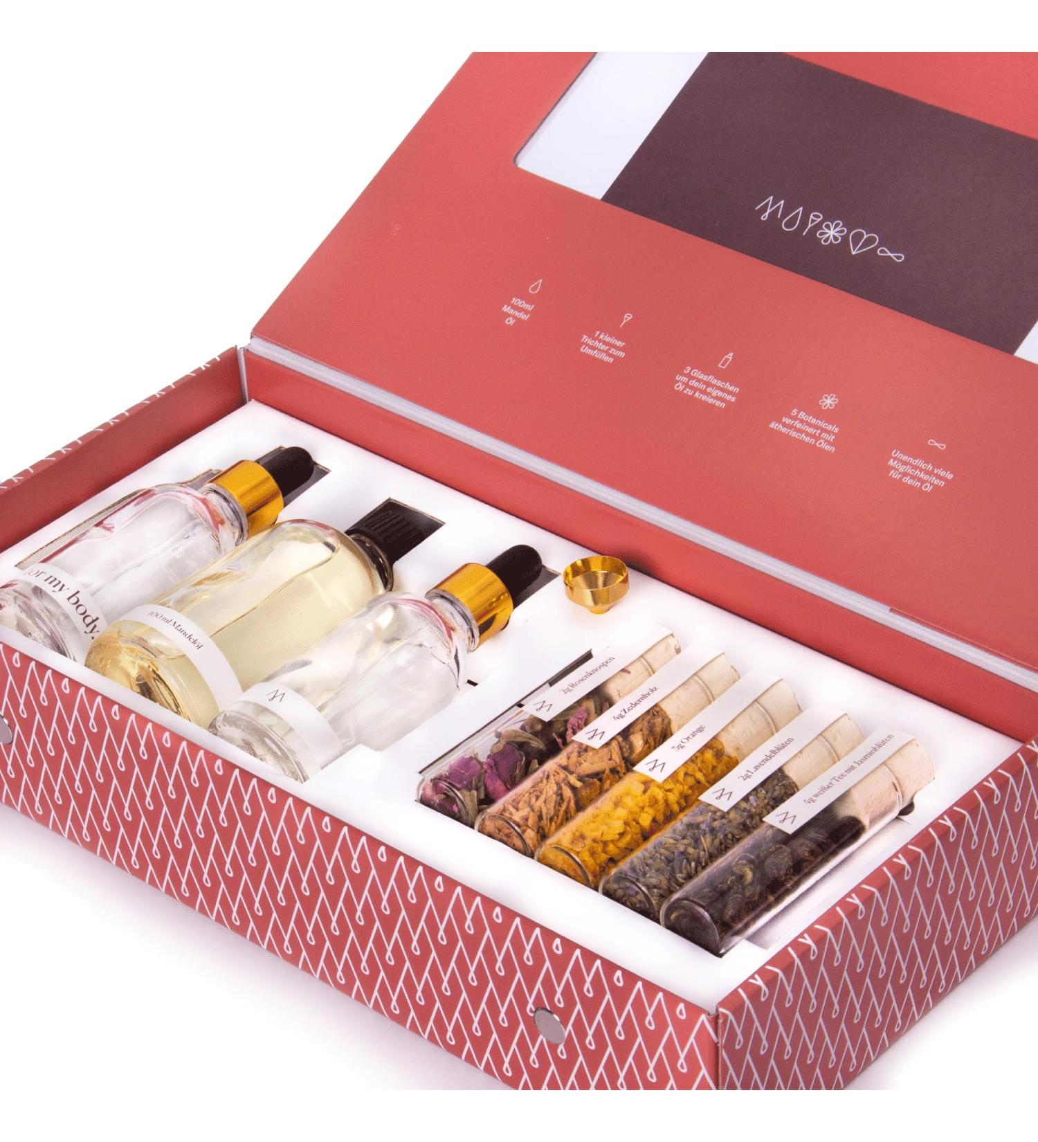 DIY Body Oil Set for Hair Body & Bath | Almond Cedar Wood Orange & Lavender | Perfect Gift for Women | Ideal for Anniversaries & Birthdays - Buy Online on GoSupps.com