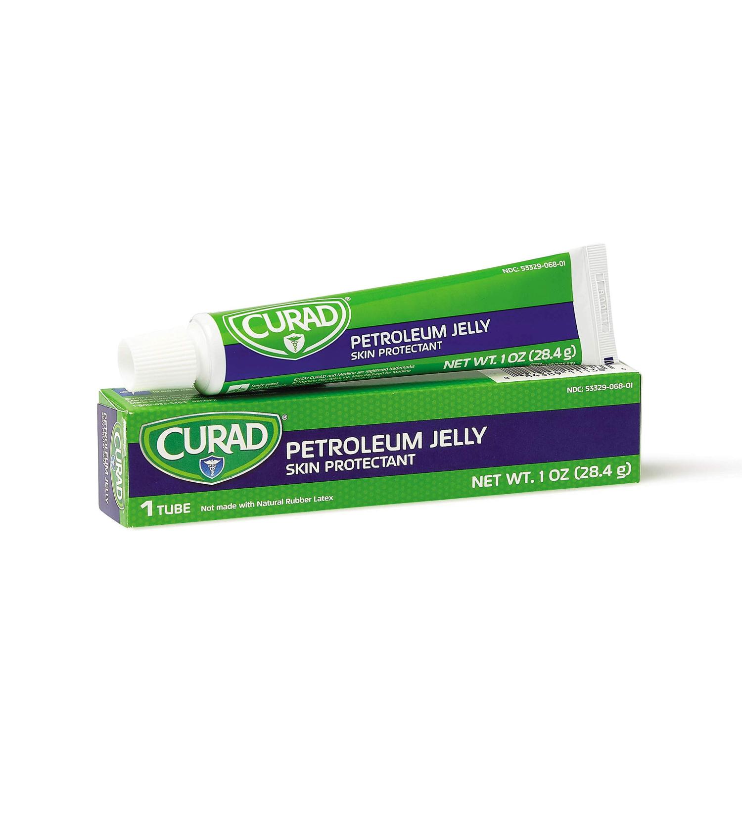 Curad Petroleum Jelly Skin Protectant Healing Ointment 1 Oz (Pack of 12) - For Dry Cracked Skin - Buy Online on GoSupps.com