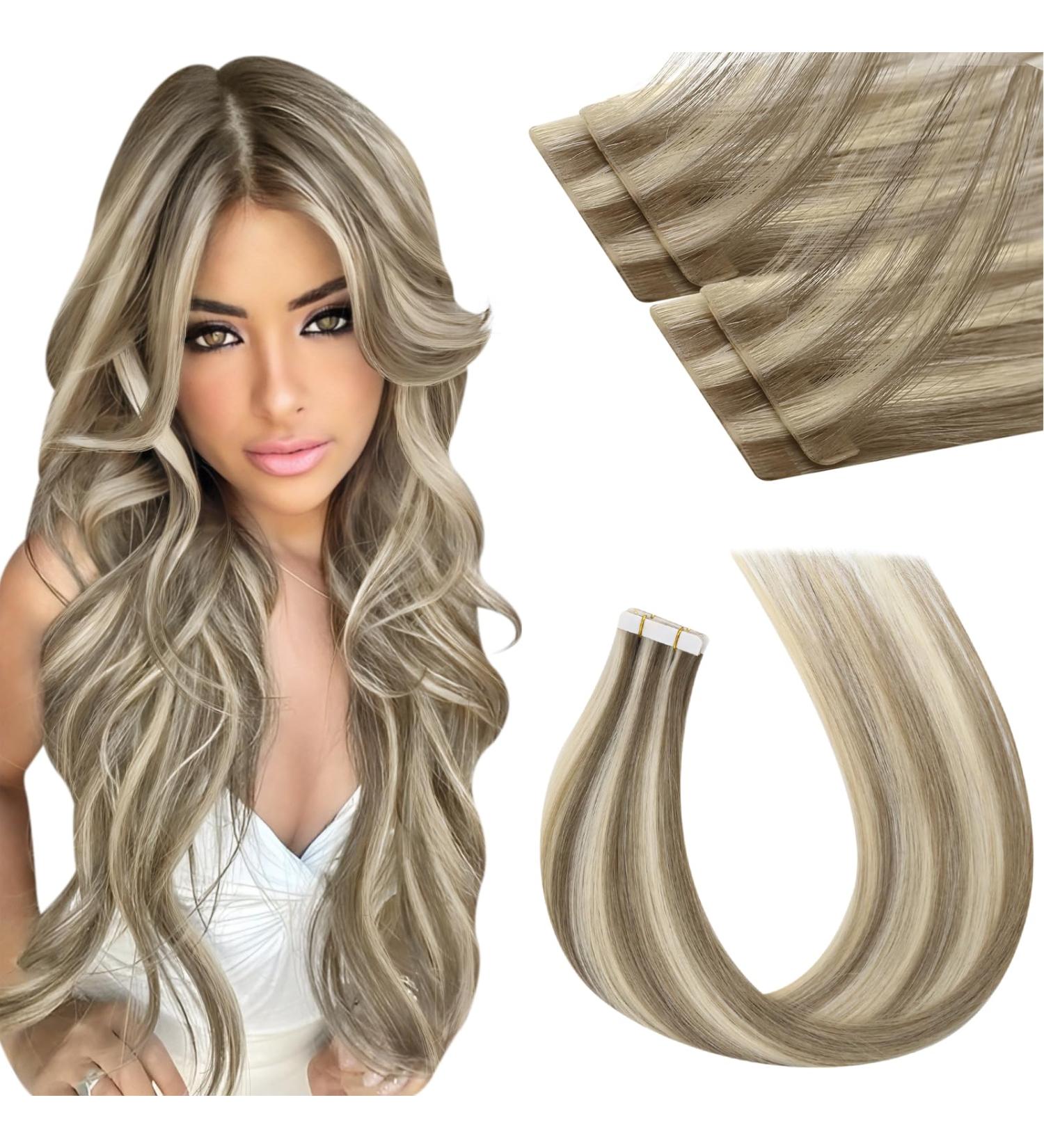 Shop Moresoo Virgin Tape-In Extensions | Real Remy Hair Invisible Adhesive P8/60 50cm 5 Pieces - Buy Online on GoSupps.com