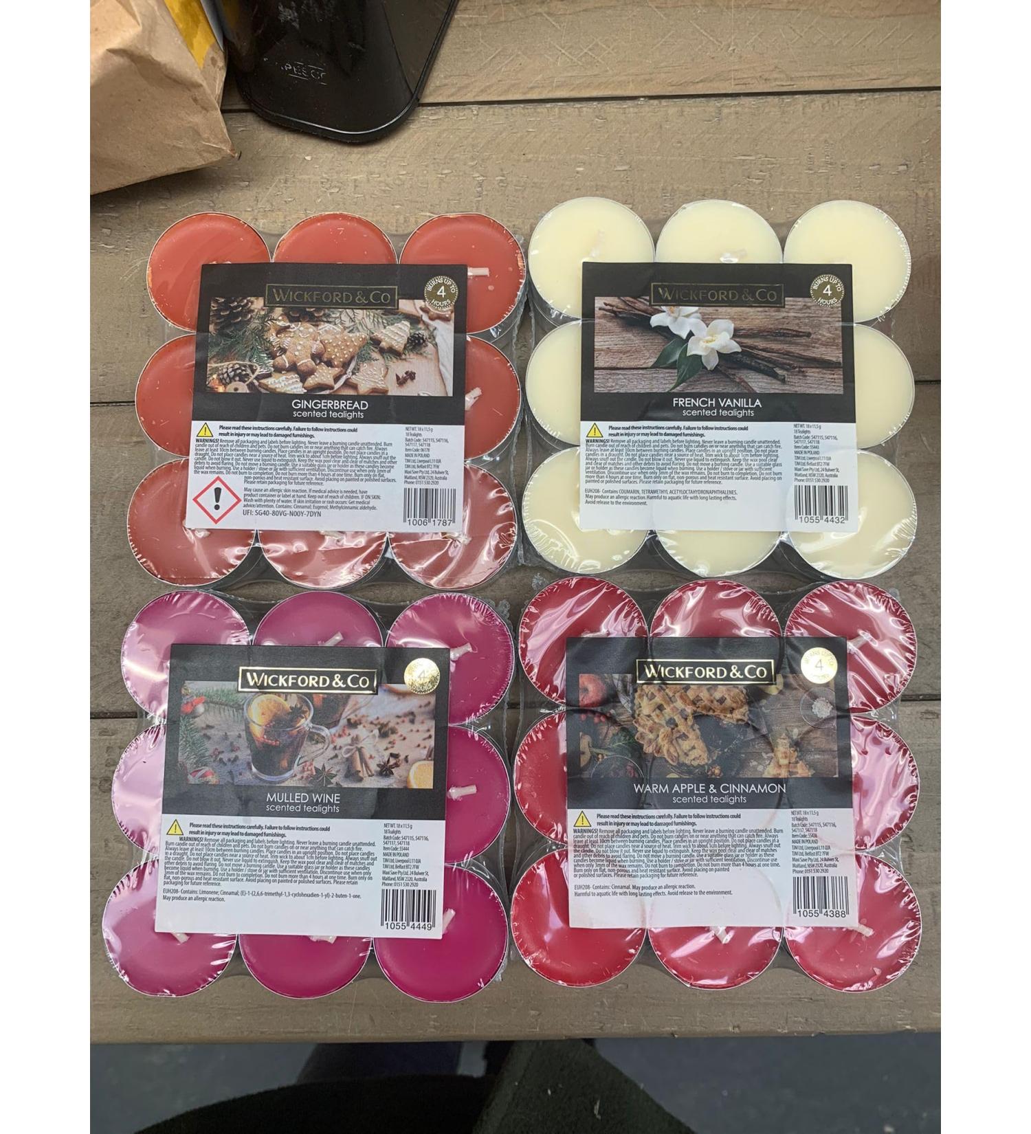 72 wickford & co Mixed Selection of tealight scents Try Them All - Buy Online on GoSupps.com