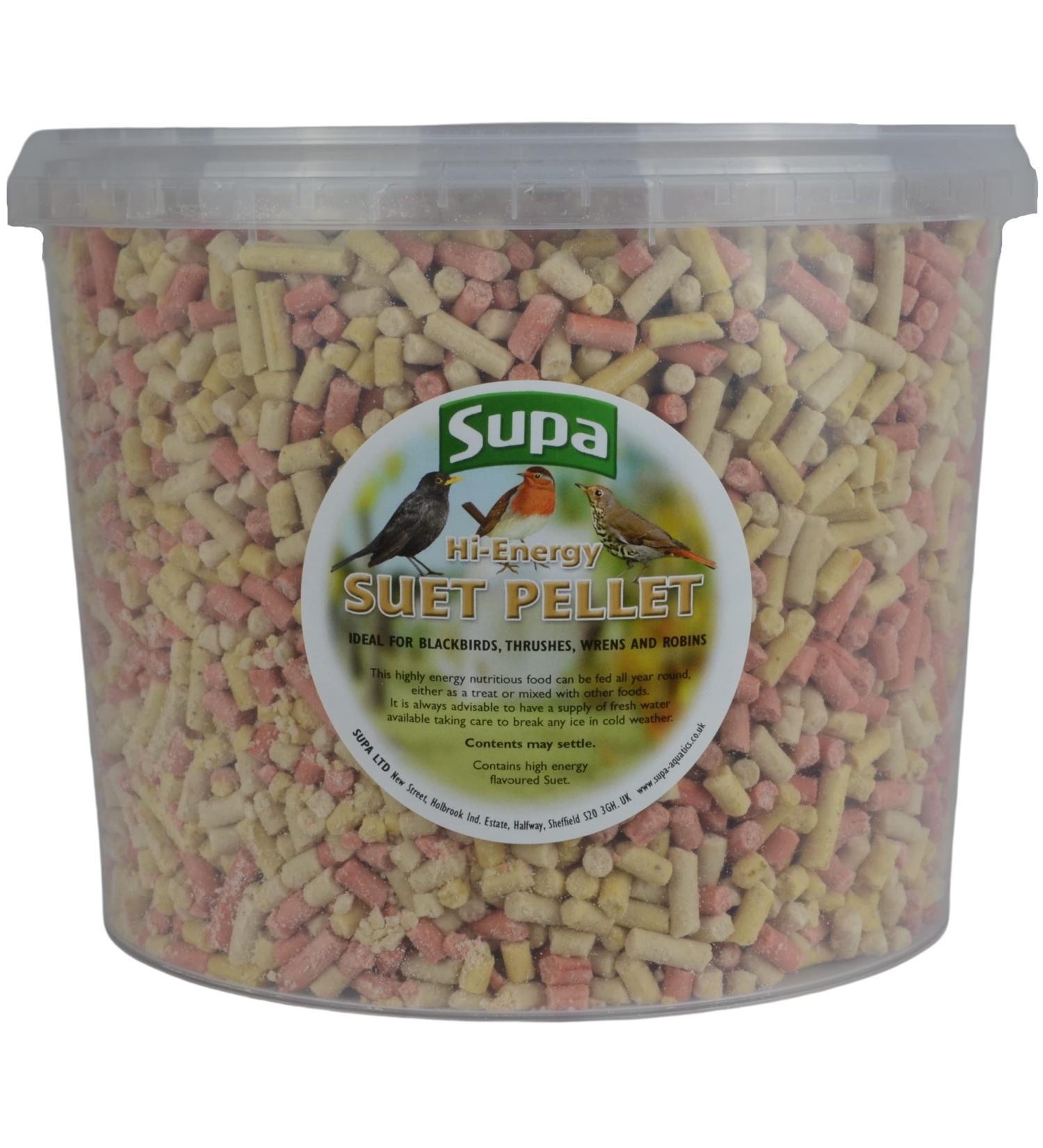 Supa Mixed Suet Pellets for Wild Birds 3 Litre Bucket High Energy Protein Rich Treat For Garden Birds Attract More Birds To Your Garden Quality Wild Bird Food package may vary - Buy Online on GoSupps.com