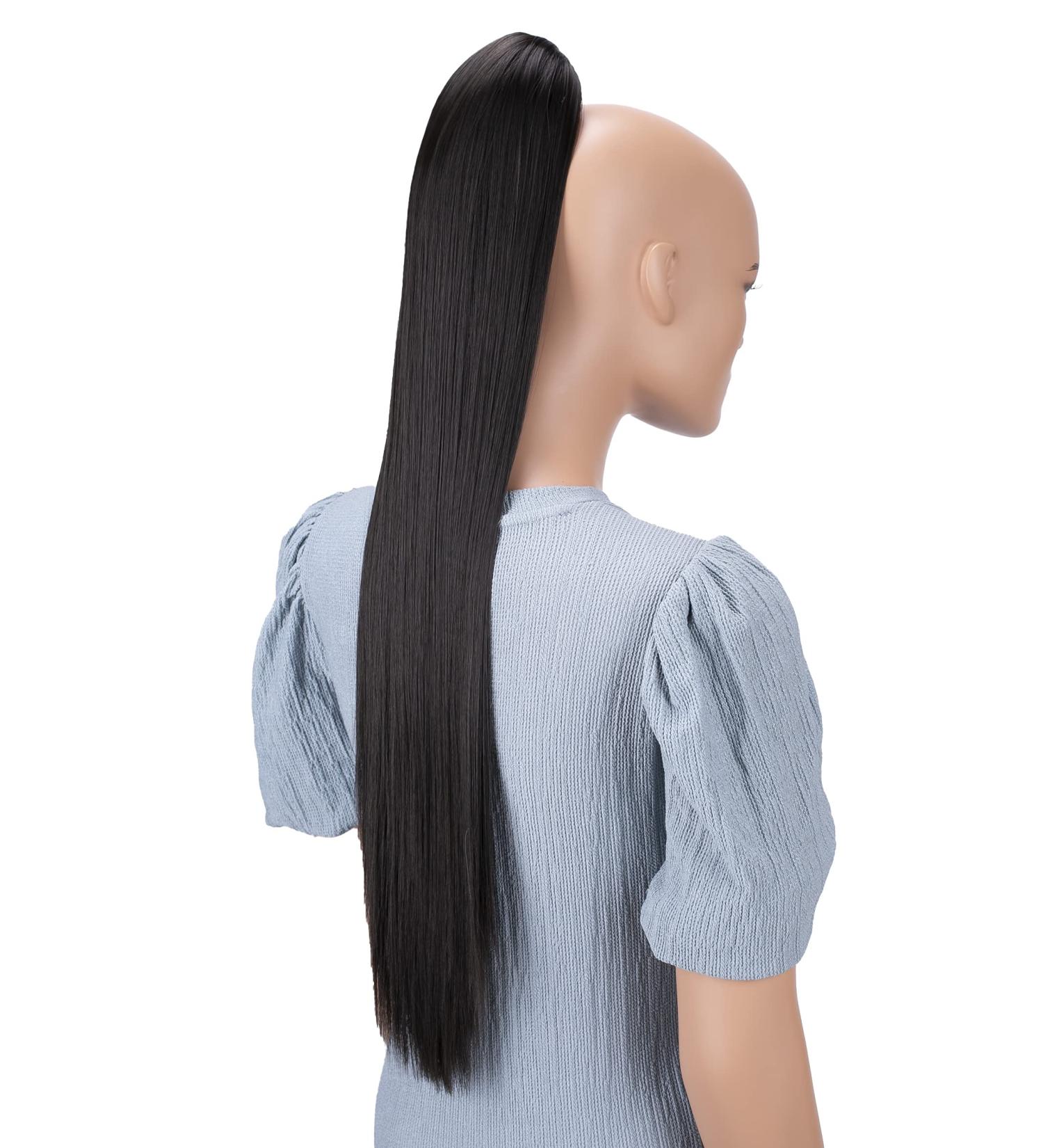 CAISHA 28 Extra Long Straight Ponytail Hairpiece | Heat-Resistant Synthetic Fibres | Brown #8 H79 | Shop Now - Buy Online on GoSupps.com
