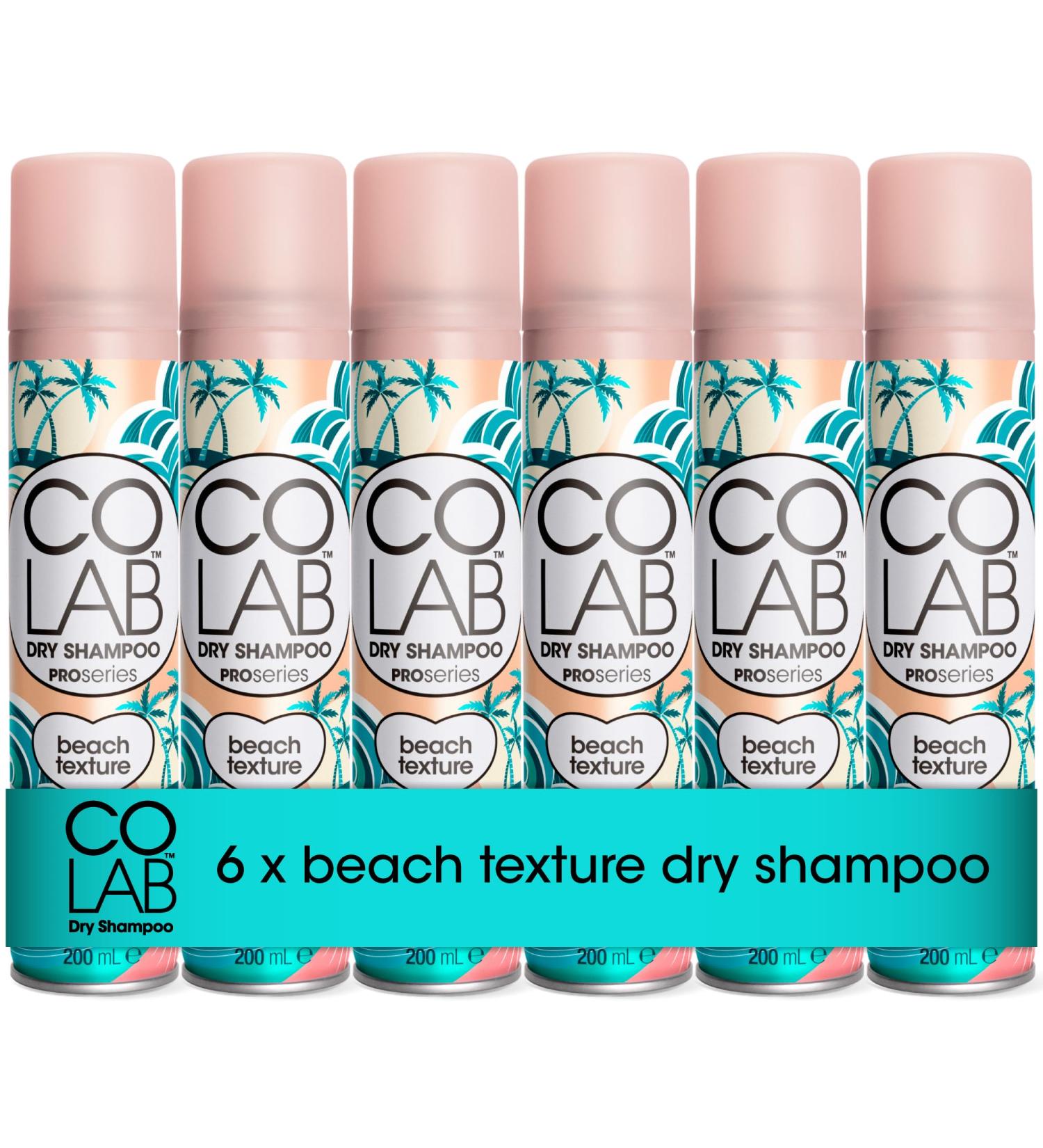 COLAB Dry Shampoo Beach Texture Pack of 6 200ml - Refreshing & Texturising Dry Shampoo Spray - Buy Online on GoSupps.com