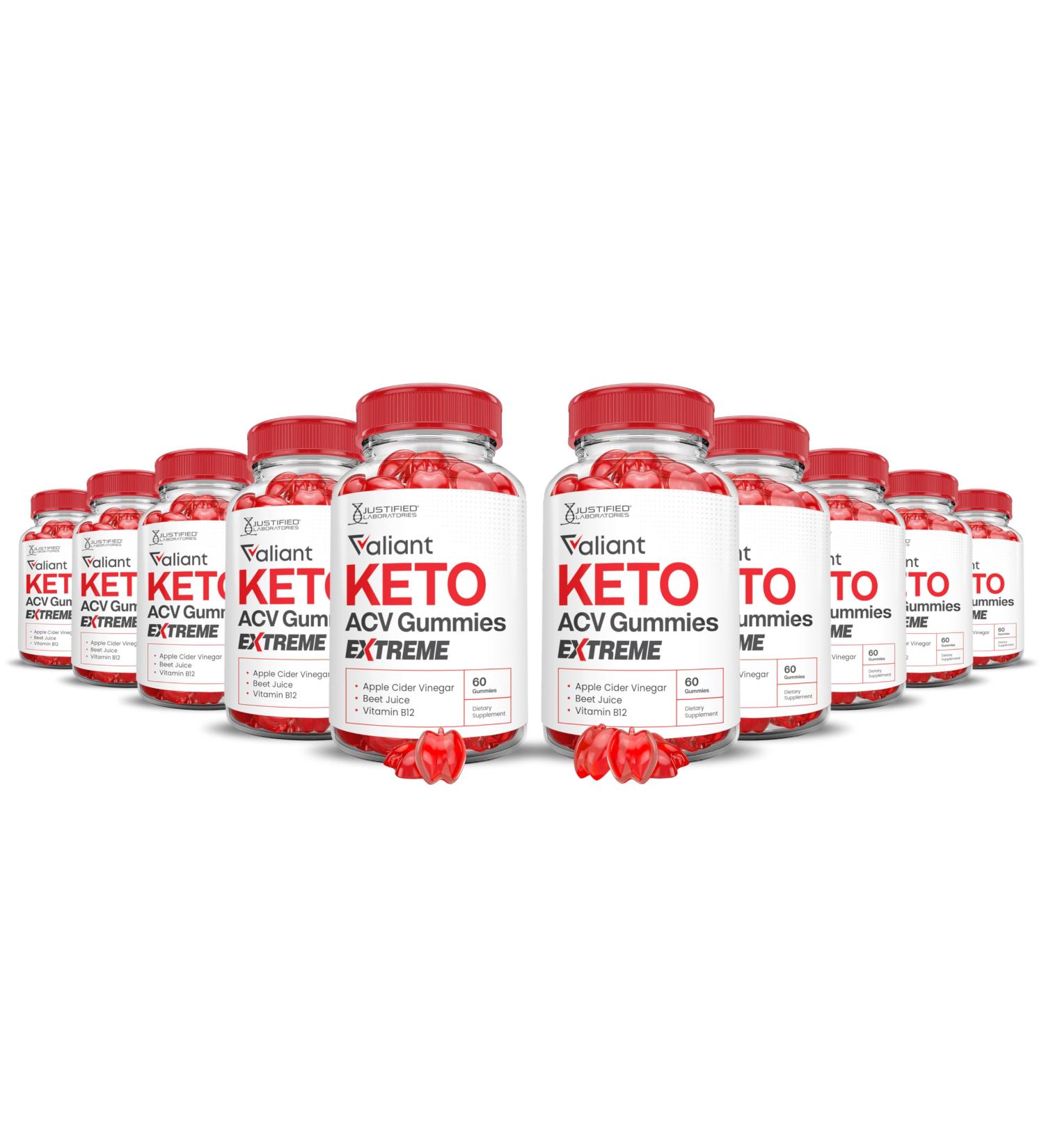 (10 Pack) Valiant Keto ACV Gummies Extreme 2000MG Valant Keto Gummies Apple Cider Vinegar Formulated with Pomegranate Beet Juice Powder B12 Vegan Non GMO 120 Gummys - Buy Online on GoSupps.com