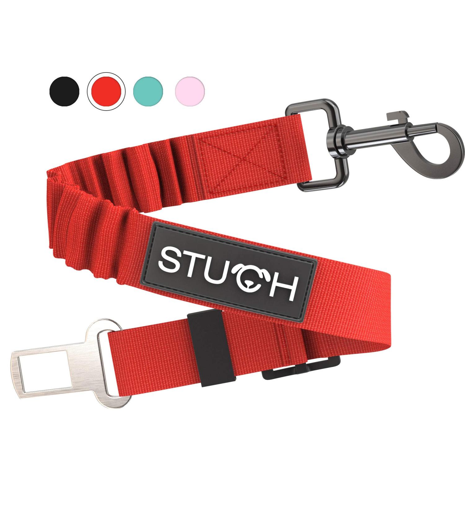 STUCH Universal Bungee Safety Belt for Dogs & Cats - Red | Fits All Breeds & Cars | Secure Travel Solutions - Buy Online on GoSupps.com