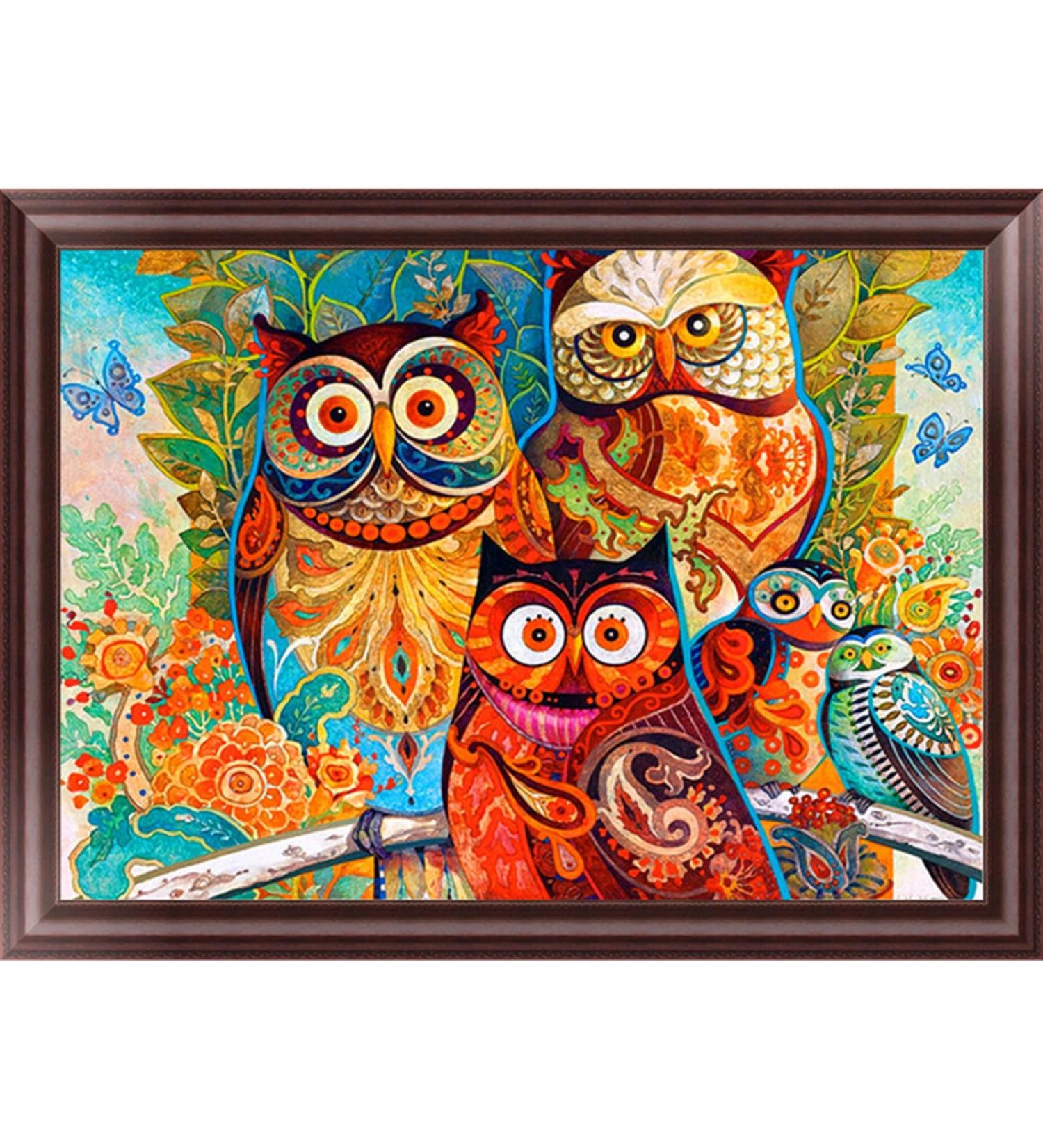 Funxvoot Stamped Cross Stitch Kit for Adults - Cute Owl Design - DIY Embroidery Starter Kit - 15.7 x 22 inch - 23 Colors - Buy Online on GoSupps.com