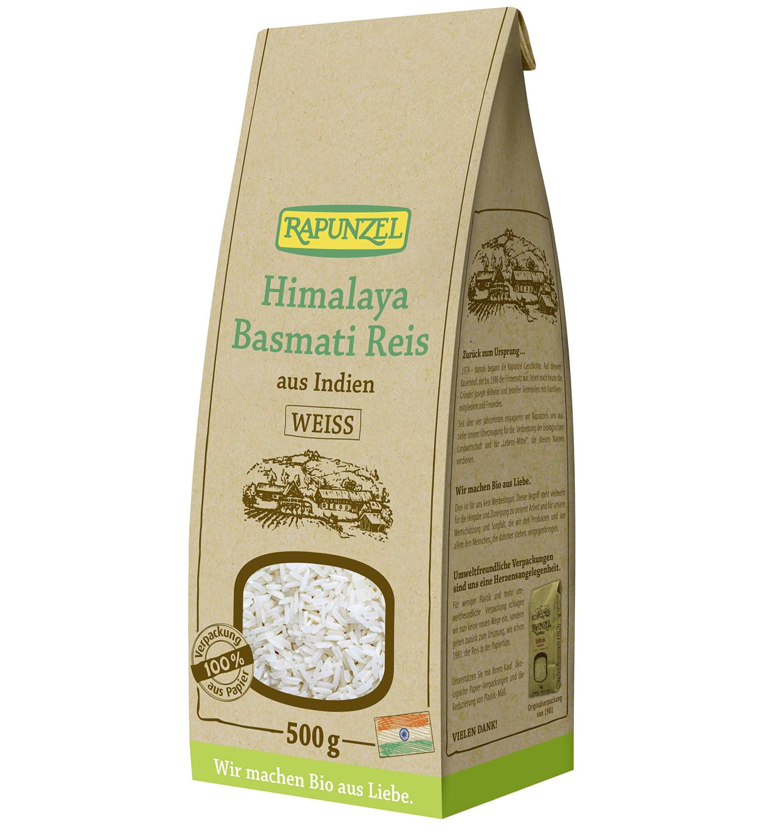 Rapunzel Rapunzel Himalaya Pack of 6 bags of white basmati rice 500g