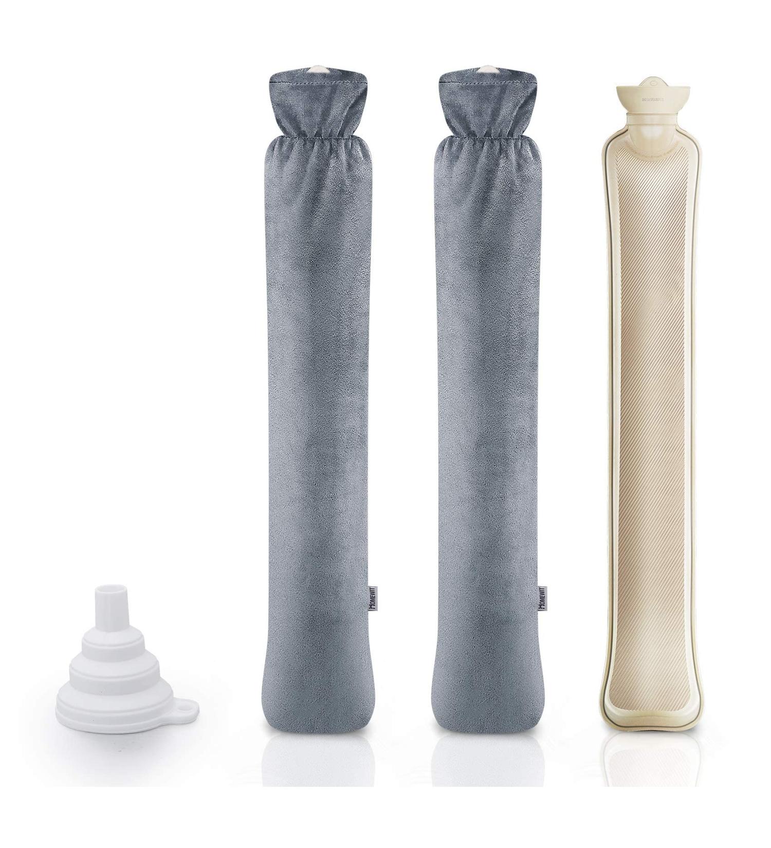 Long Heat Bottle with 2 Soft Covers - 2L High Capacity for Shoulder Neck & Belly Relief | 73x13cm - Buy Online on GoSupps.com