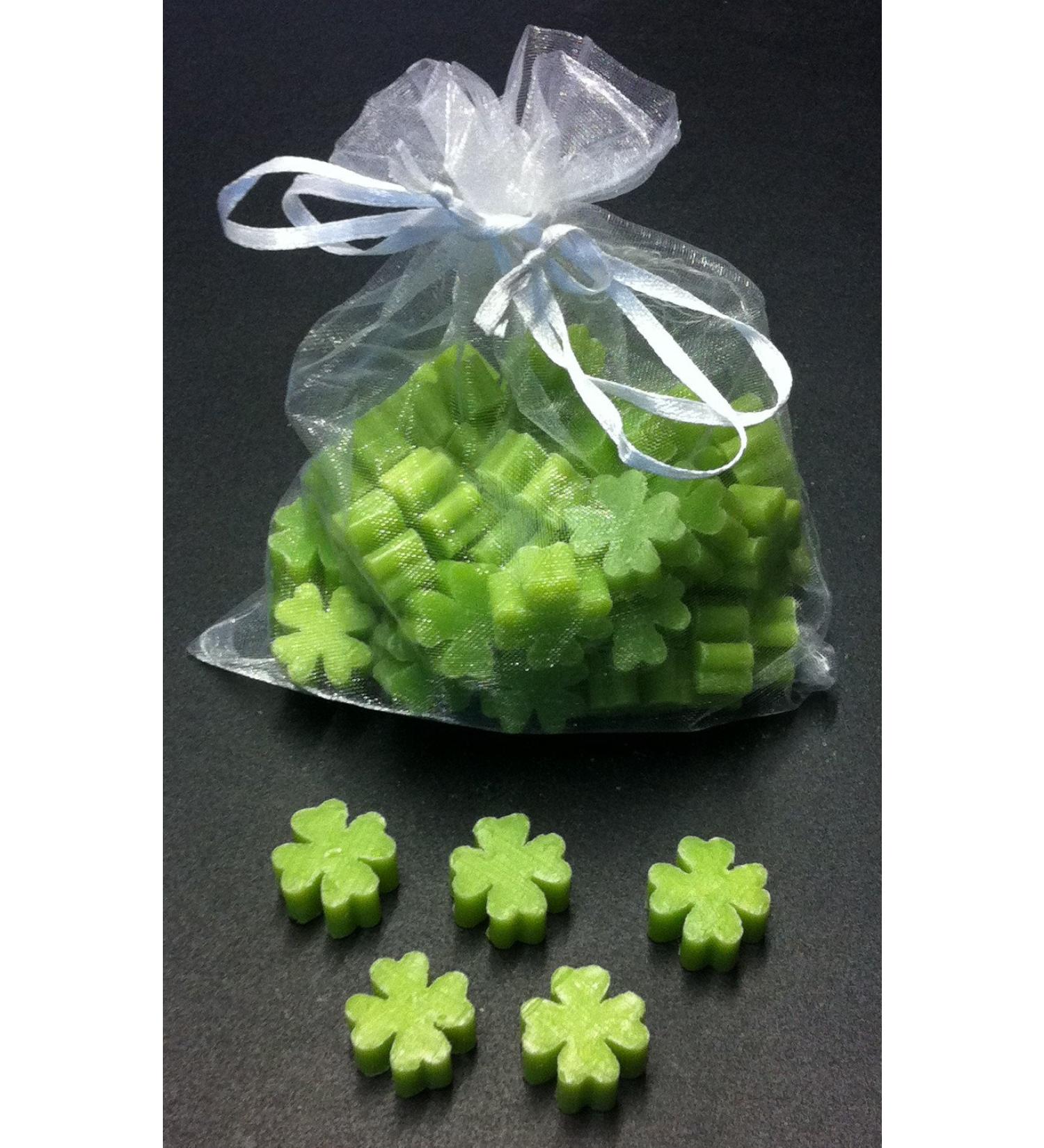 Florex Florex 50 Mini Sheep's Milk Soaps - Four Leaf Clover - Pear in Organza Pouch