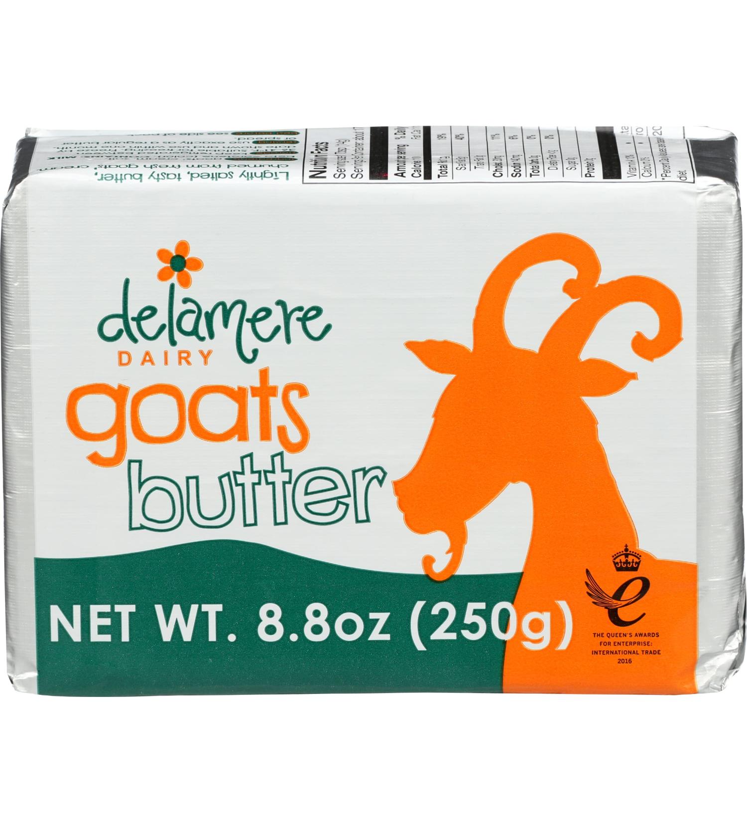 Delamere Goat Butter Delamer - 8.80 oz | High-Quality Creamy Spread - Buy Online on GoSupps.com