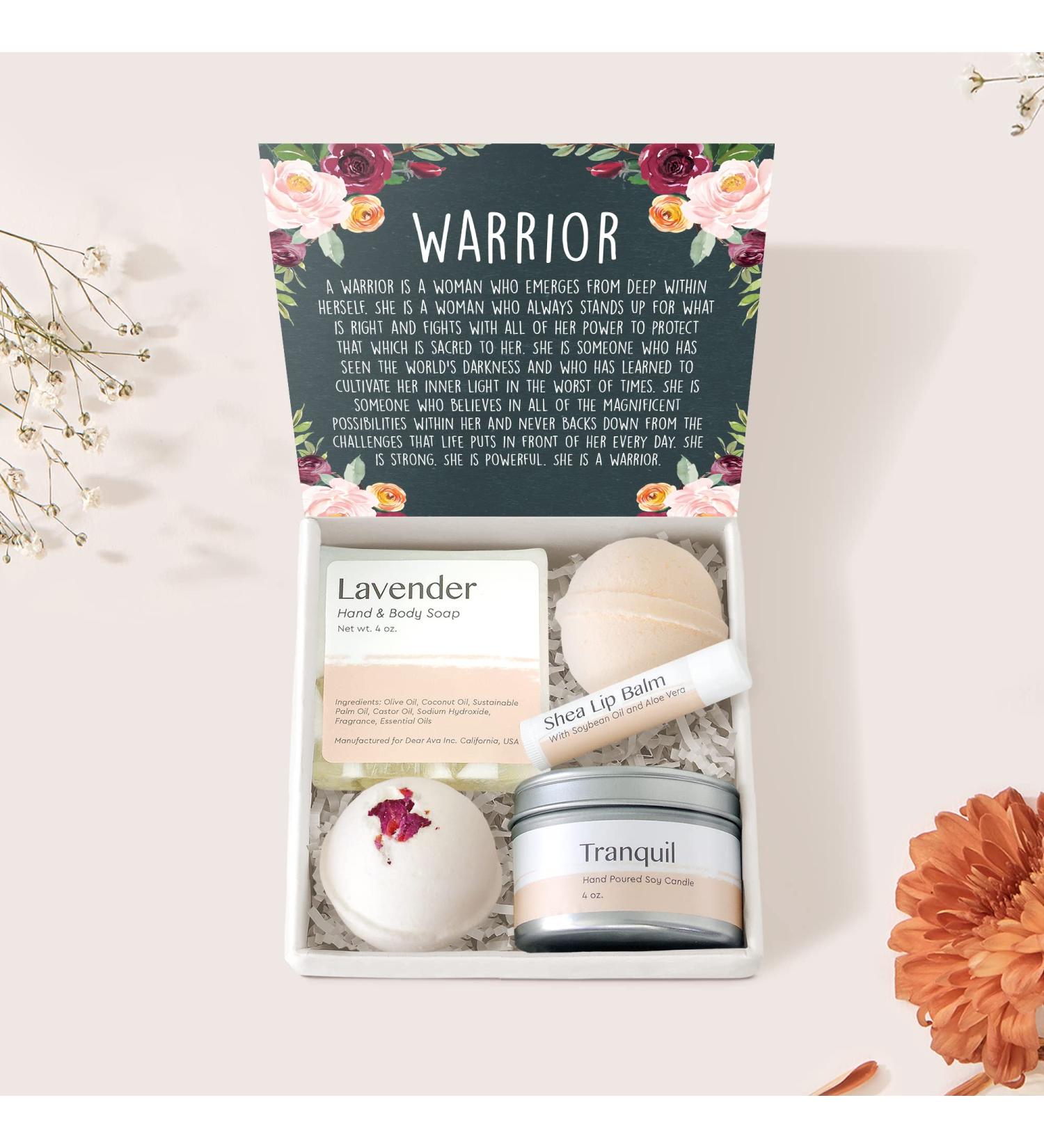 Dear Ava Spa Gifts for Women - Luxury Organic Self Care Anti-Stress Bath & Body Kit | Perfect Sympathy Gift with Heartfelt Card - Buy Online on GoSupps.com