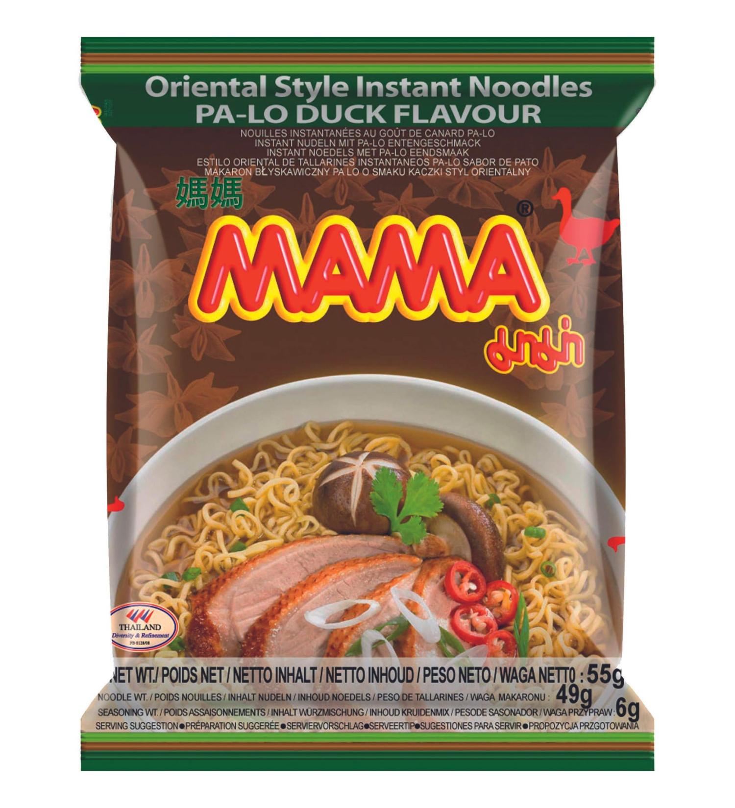 MAMA Instant Noodles Pa-Lo Duck - Multipack (30 x 55g) | Authentic Thai Flavor Fast Shipping Worldwide - Buy Online on GoSupps.com