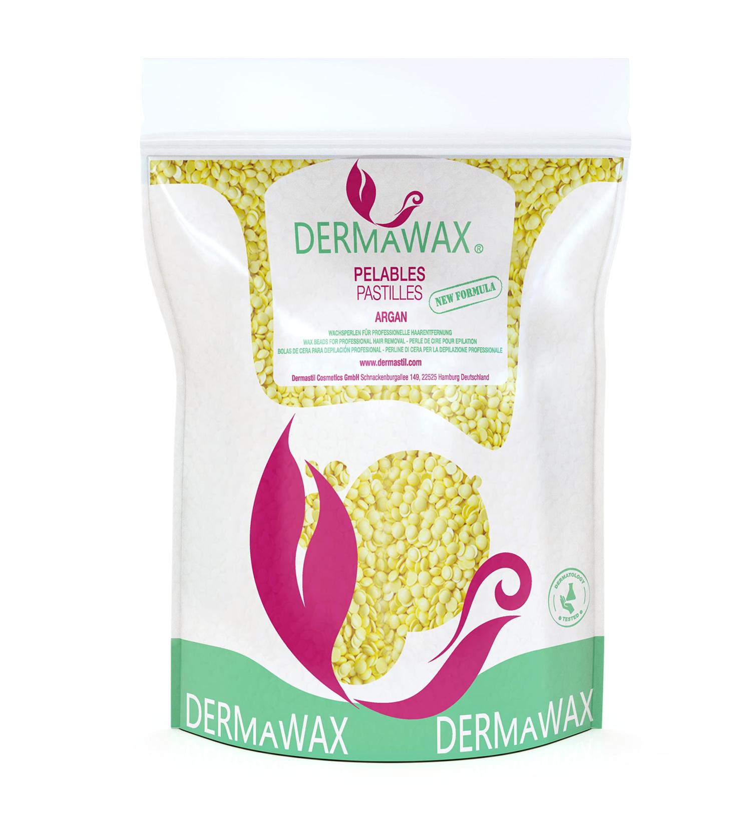 Dermawax Argan Film Wax Pearls - Premium Hair Removal Wax for Brazilian Full Body & Intimate Areas - 1kg - Buy Online on GoSupps.com