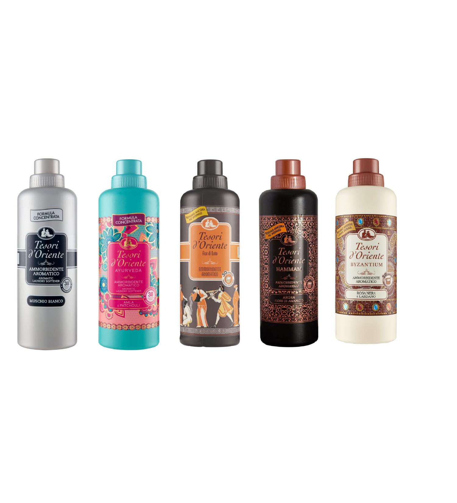 Test Pack Tesori d'oriente Muschio Bianco Fiori di loto Ayurveda Byzanthium Hammam 5 x 750 ml + Italian Gourmet polpa 400 g - Buy Online on GoSupps.com