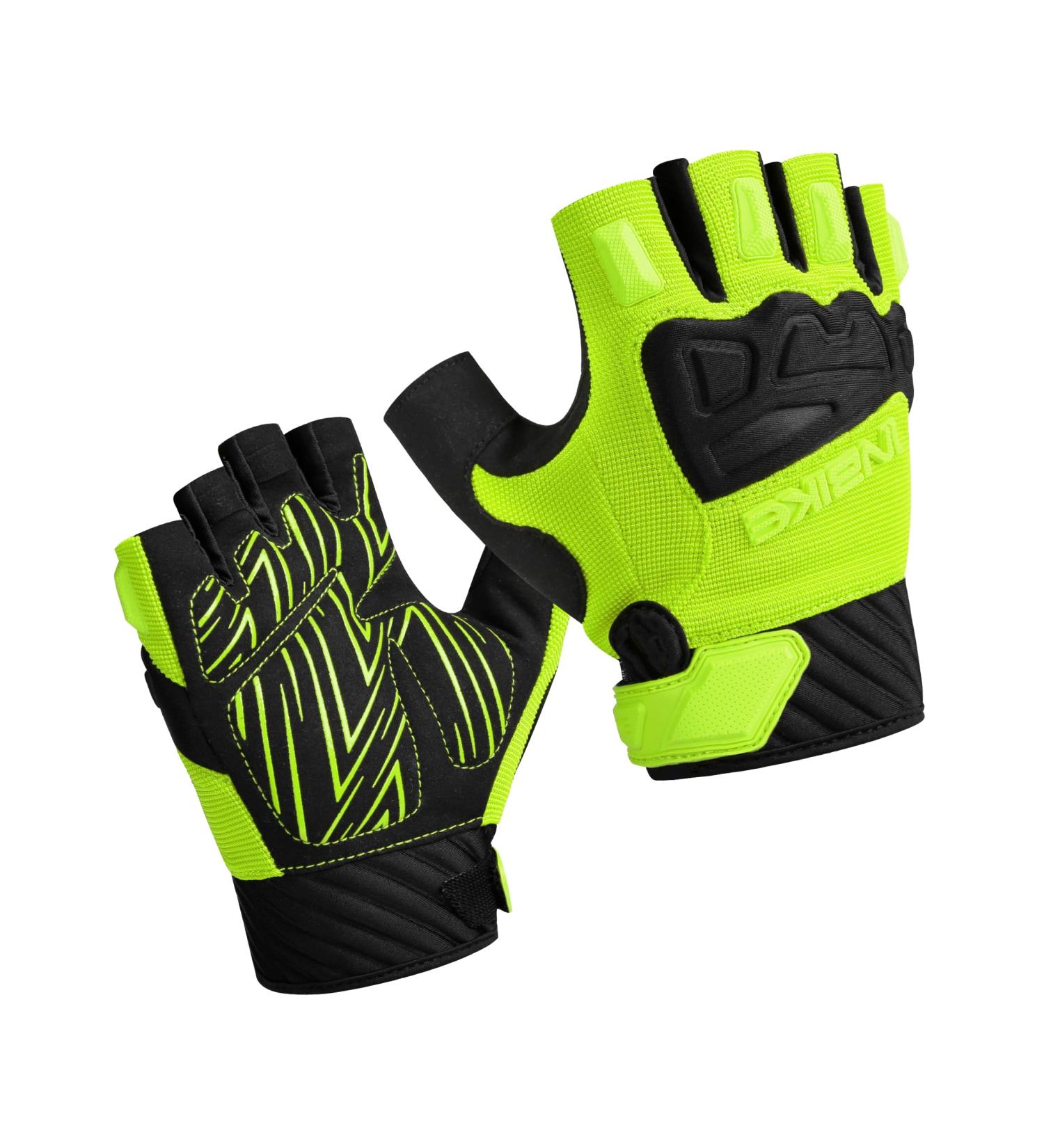 INBIKE MTB Gloves for Motocross Half-Finger with TPR Finger Pads | Flexible Cycling Gear for Mountain Biking & Racing | Gr n XL - Buy Online on GoSupps.com