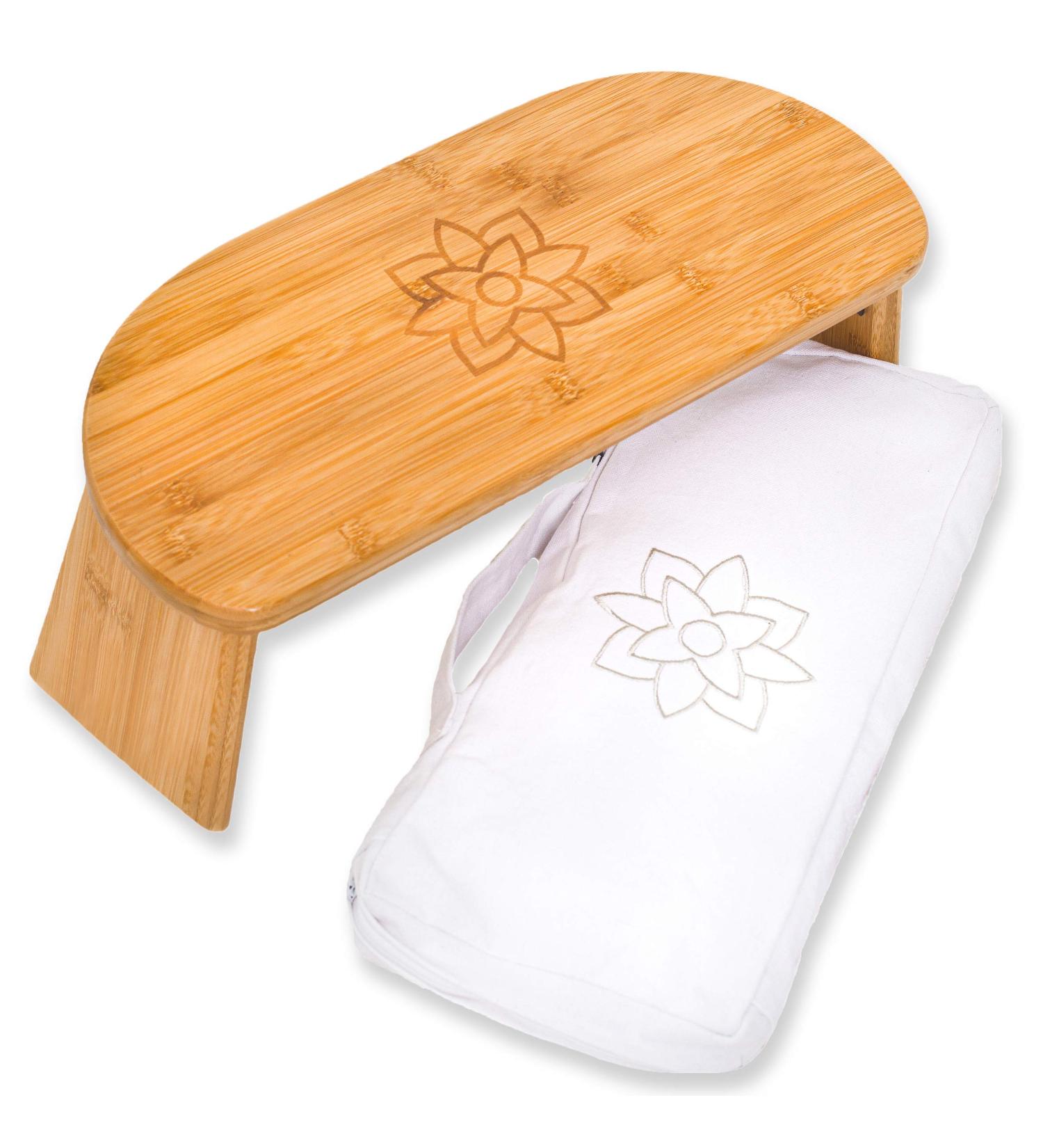 Mindful & Modern Folding Meditation Bench - Portable Kneeling Stool for Meditation, Yoga, Praying - Small Size with Locking Hinges - Buy Online on GoSupps.com