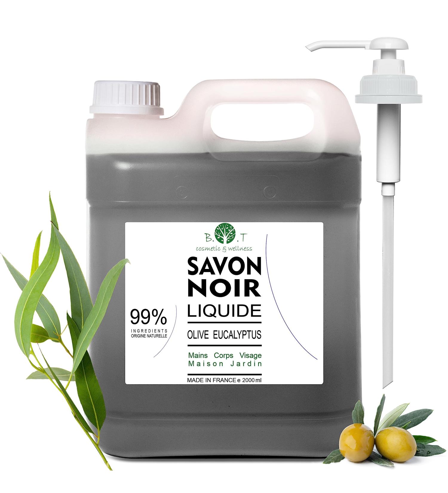 BOT cosmetic wellness Organic Handmade Soap African Black Soap for Dispenser Original Aleppo Soap 100 Natural Biodegradable Body Face Hands Shampoo Clothes Cosmetics Home Shaving 2000ml - Buy Online on GoSupps.com