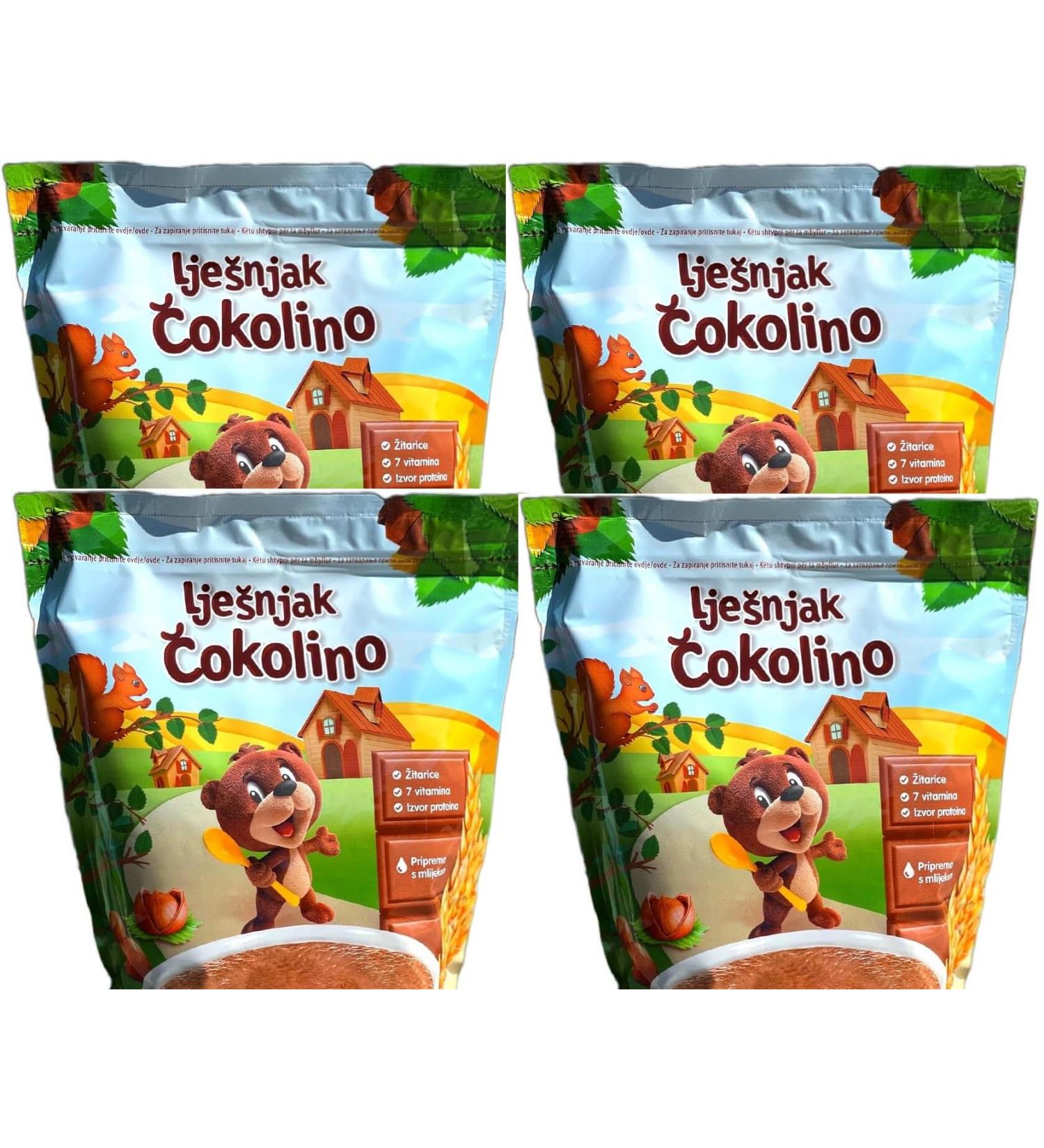 Lino Cokolada ljesnjak instant cereal flakes with chocolate hazelnut and vitamin flavour Podravka Croatia 1 kg (4 kg) - Buy Online on GoSupps.com