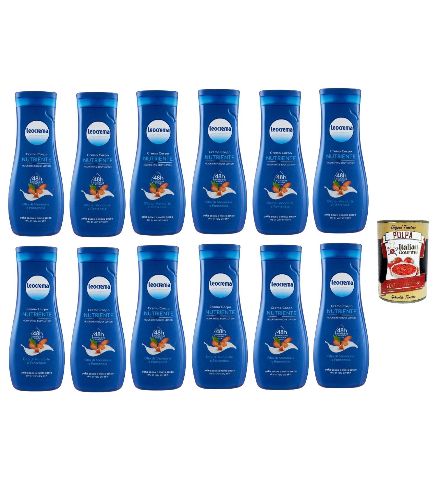  Italian Gourmet E.R. Leocrema Corpo Nutriente Moisturizing Body Cream with Almond Oil and Panthenol for the driest and most dehydrated skin 12 x 400 ml + Italian Gourmet Polpa 400 g - Buy Online on GoSupps.com