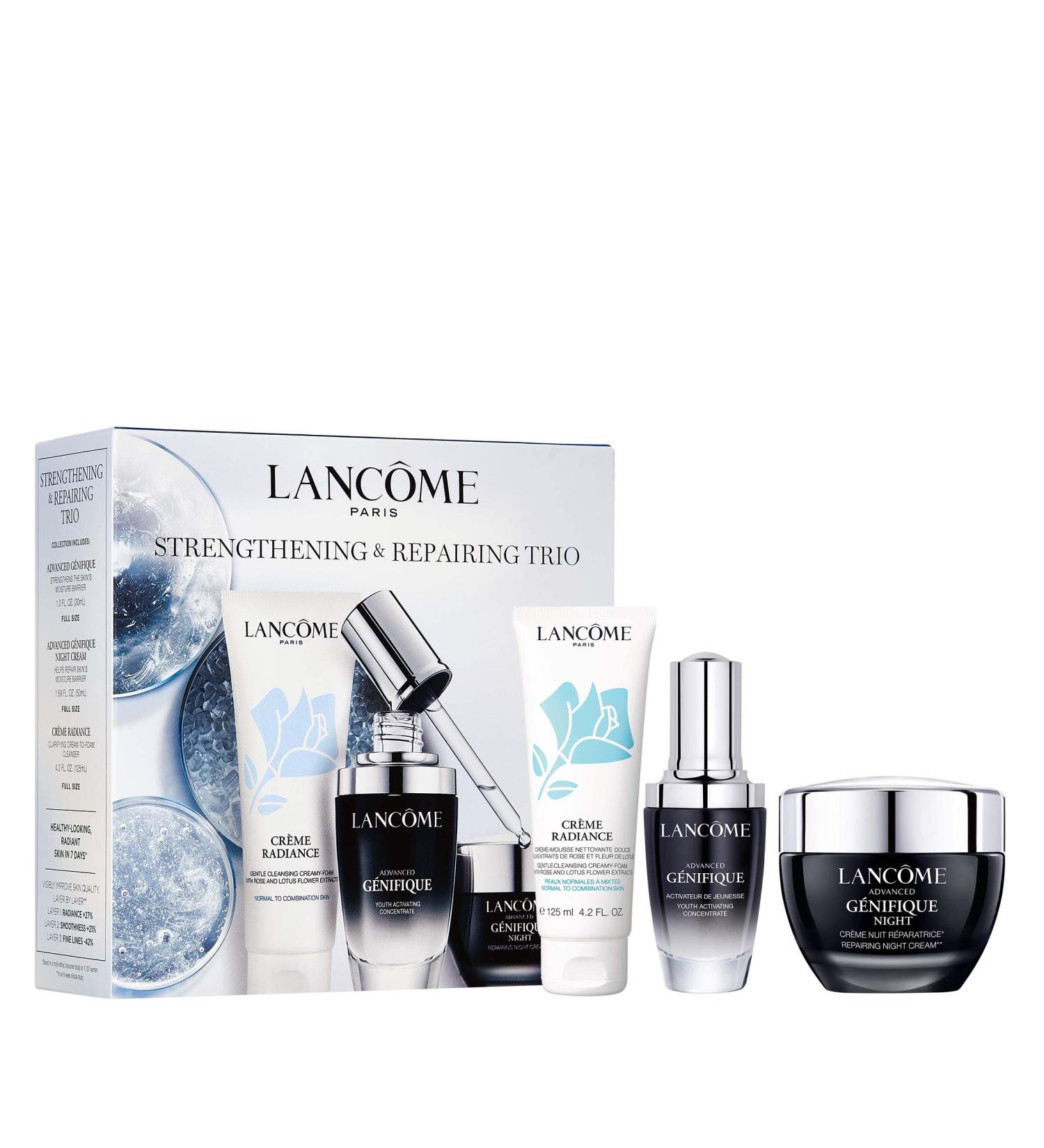 Lanc me Advanced G nifique Limited Edition Skincare Set - Full Size Serum Night Cream & Cleanser - International Shipping Available - Buy Online on GoSupps.com