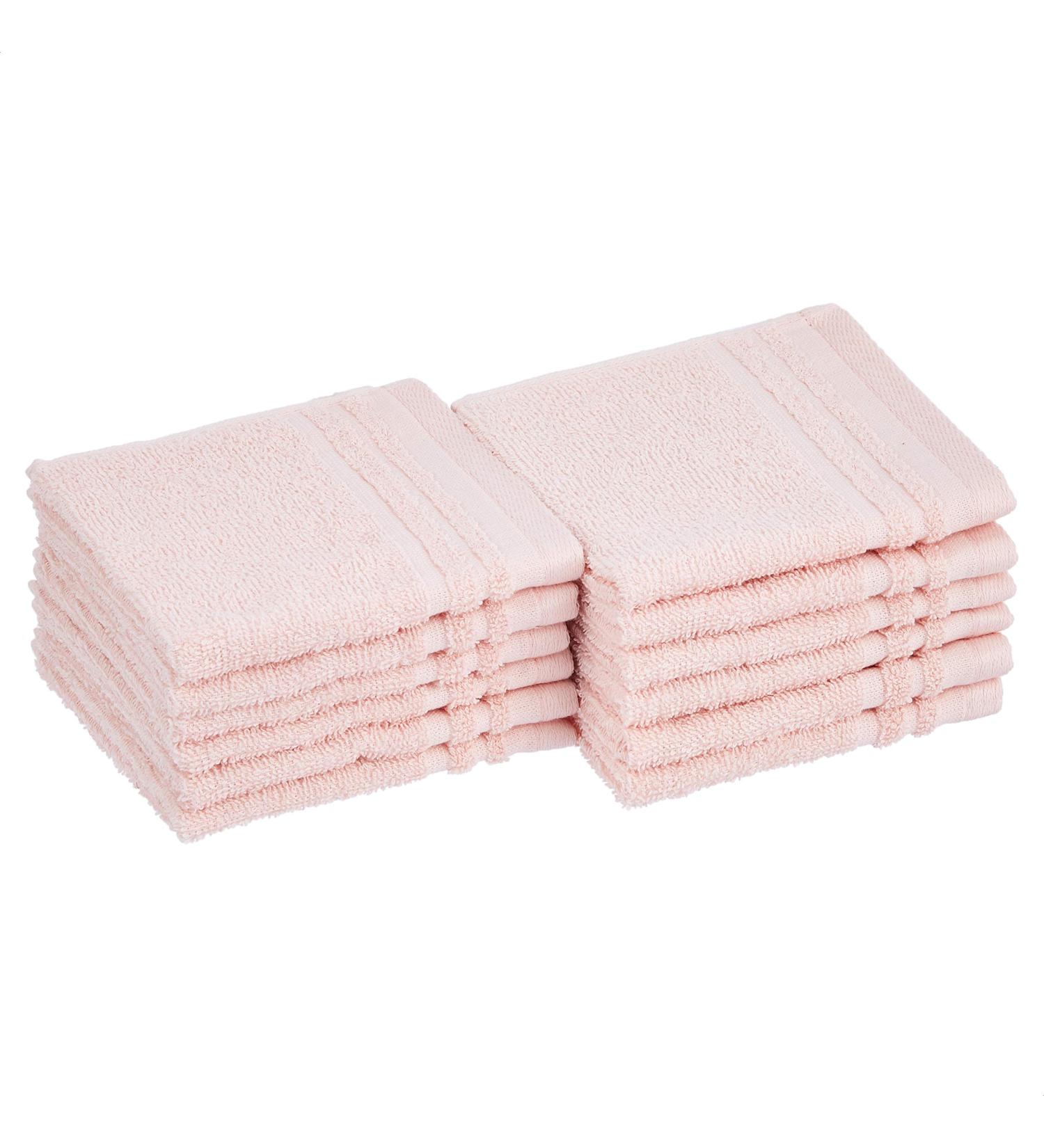 Amazon Basics 12-Pack Washcloths in Carnation Blush - Cosmetic Friendly - Buy Online on GoSupps.com