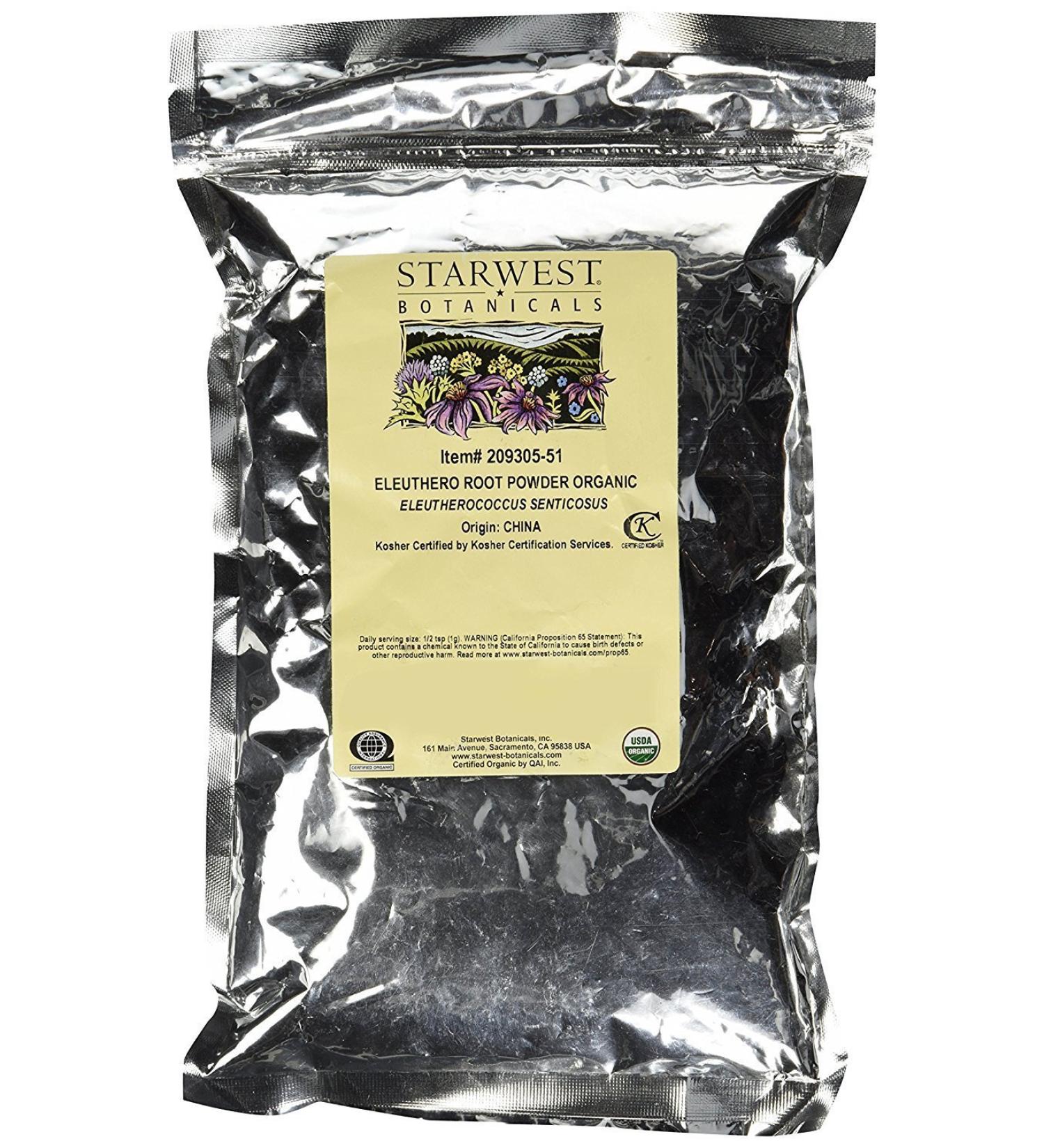 Organic Eleuthero Root Powder 1lb
