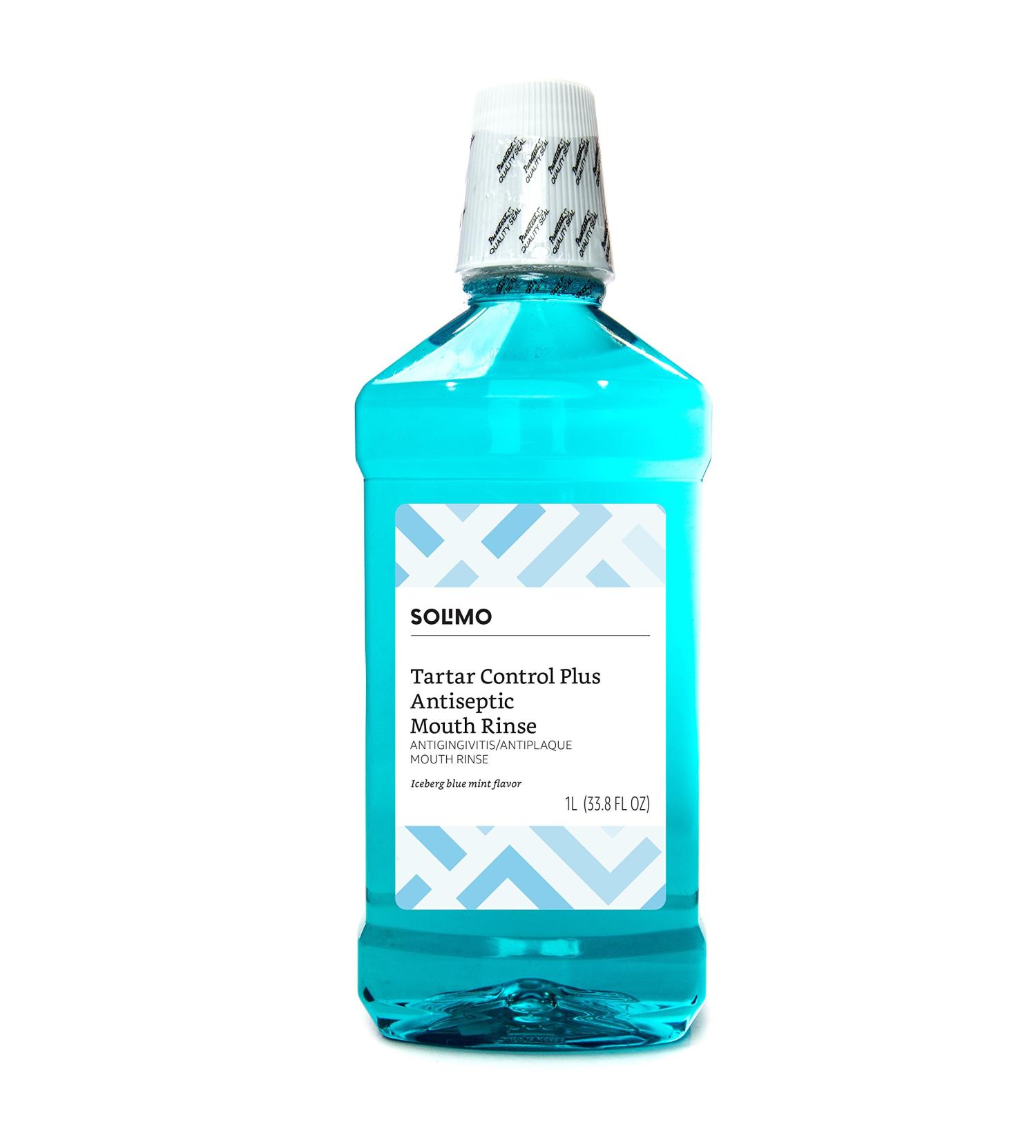 Solimo Tartar Control Plus Antiseptic Mouth Rinse 1L - Iceberg Blue Mint | Pack of 1 - Buy Online on GoSupps.com