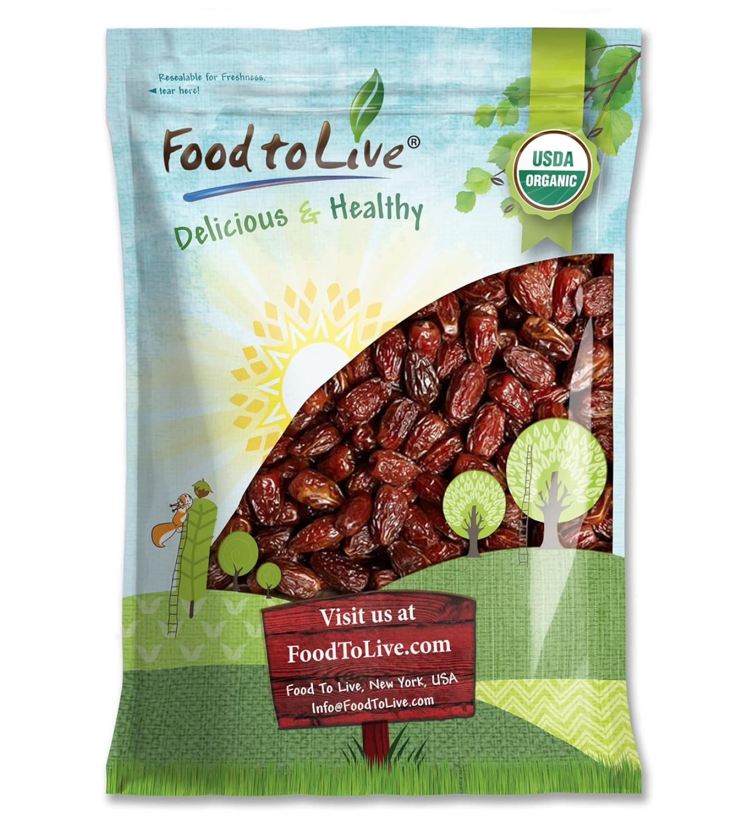 Organic Medjool Dates 5 lbs - Non-GMO Whole Dried with Pits Large Size | Vegan Sirtfood Bulk with Potassium  Magnesium & Fiber - Buy Online on GoSupps.com