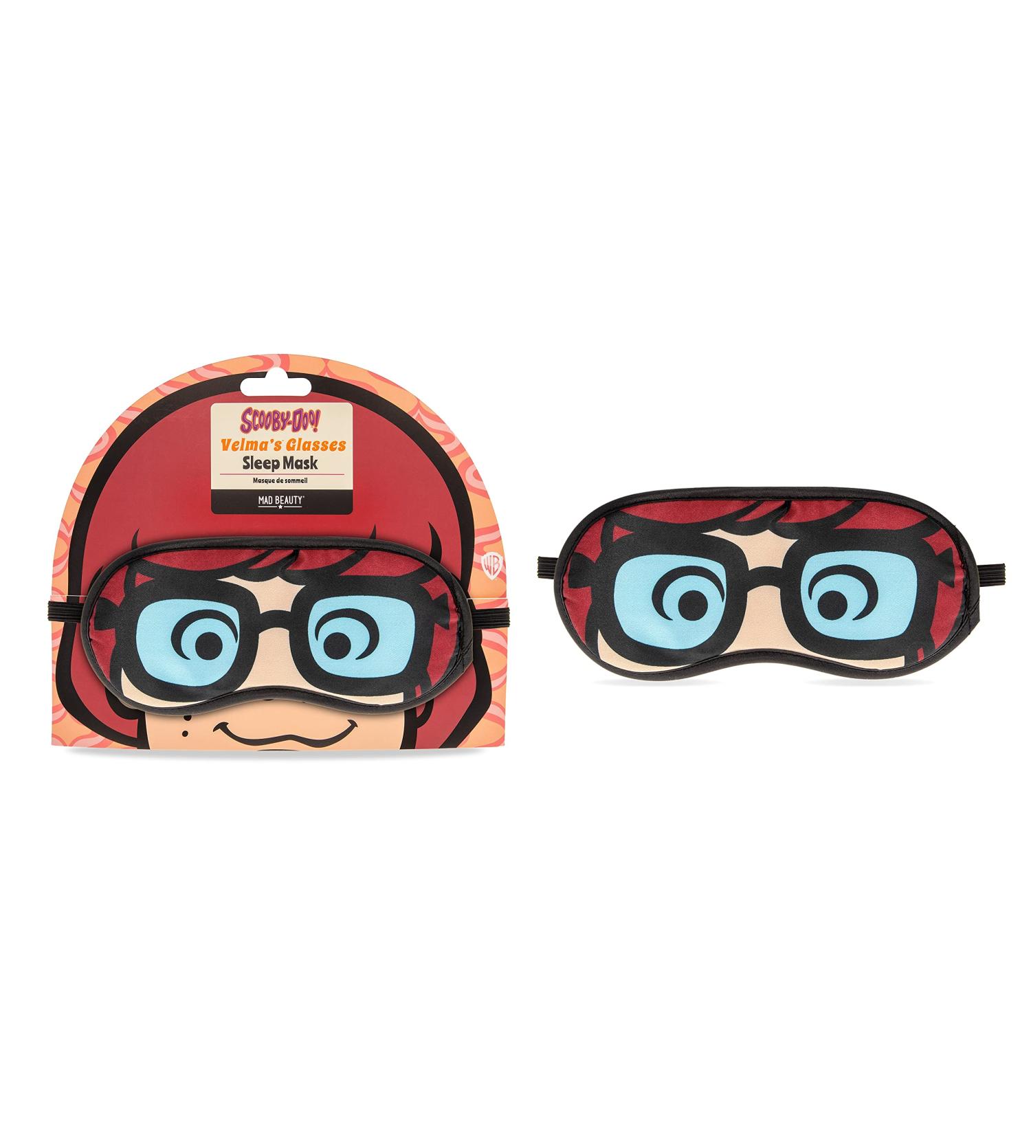 Mad Beauty Scooby-Doo Velma Glasses Eye Mask | Plush Backing, Comfortable & Fun Nerdy Design for Better Sleep and Stress Relief - Buy Online on GoSupps.com
