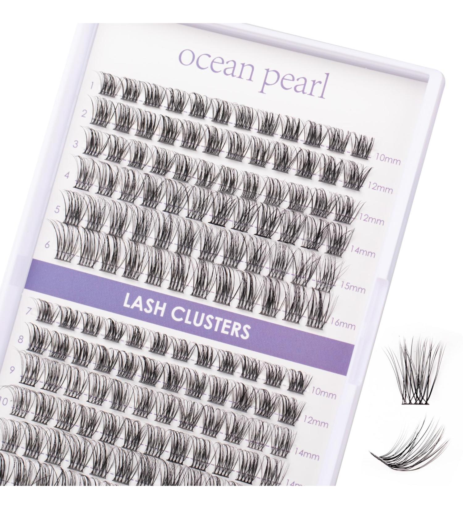 Cluster Lashes 144 Pcs Individual Eyelash Extensions - 10/12/14/15/16mm C/CC/D Curl - Thin Band, Reusable & Natural Soft - OP20 - Buy Online on GoSupps.com