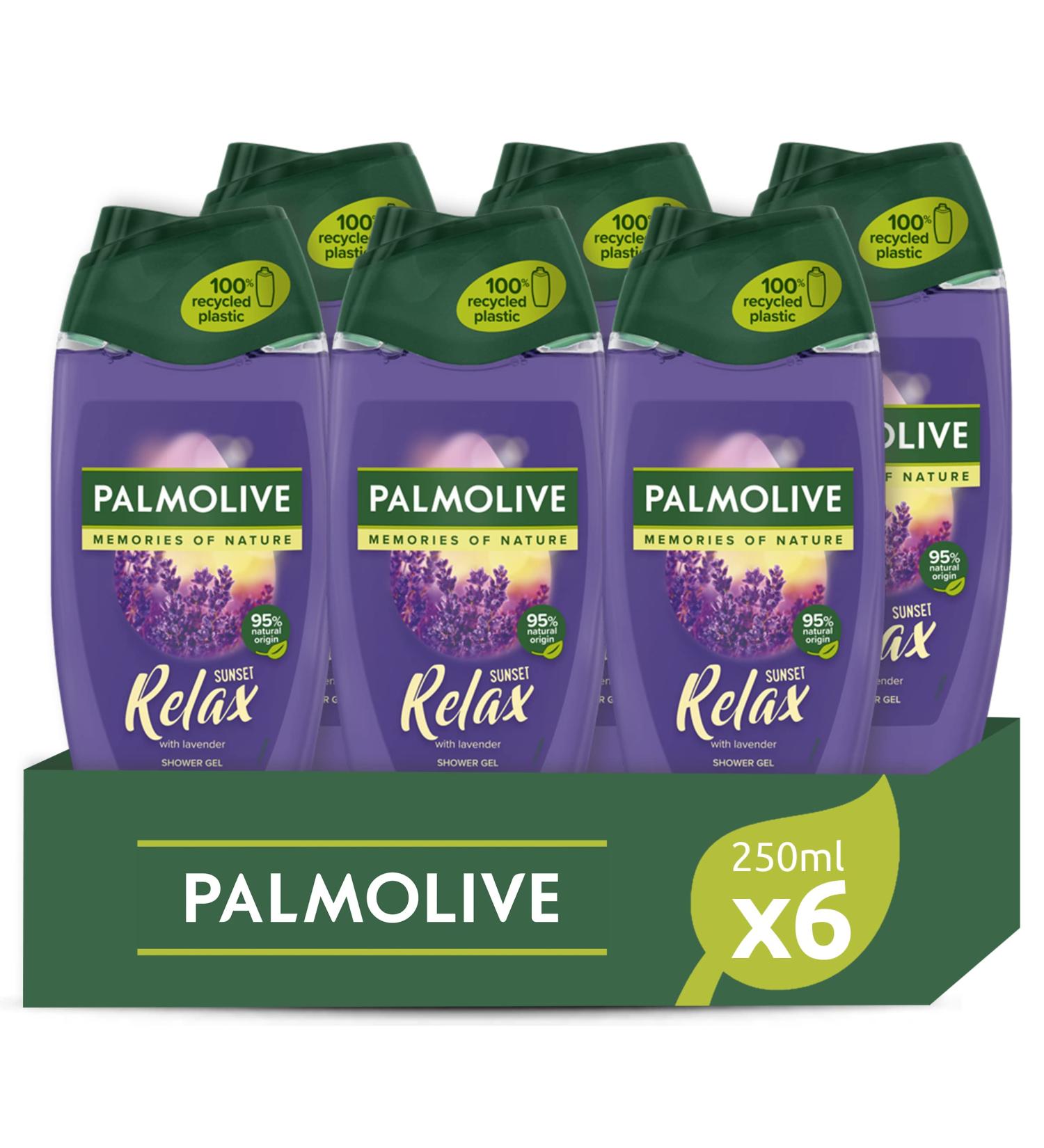  Palmolive Palmolive Memories of Nature Sunset Relax Handkerchief with a delicate dermatologically tested formula for soft skin and fragrance that brings you back to lavender fields 6 x 250 ml - Buy Online on GoSupps.com